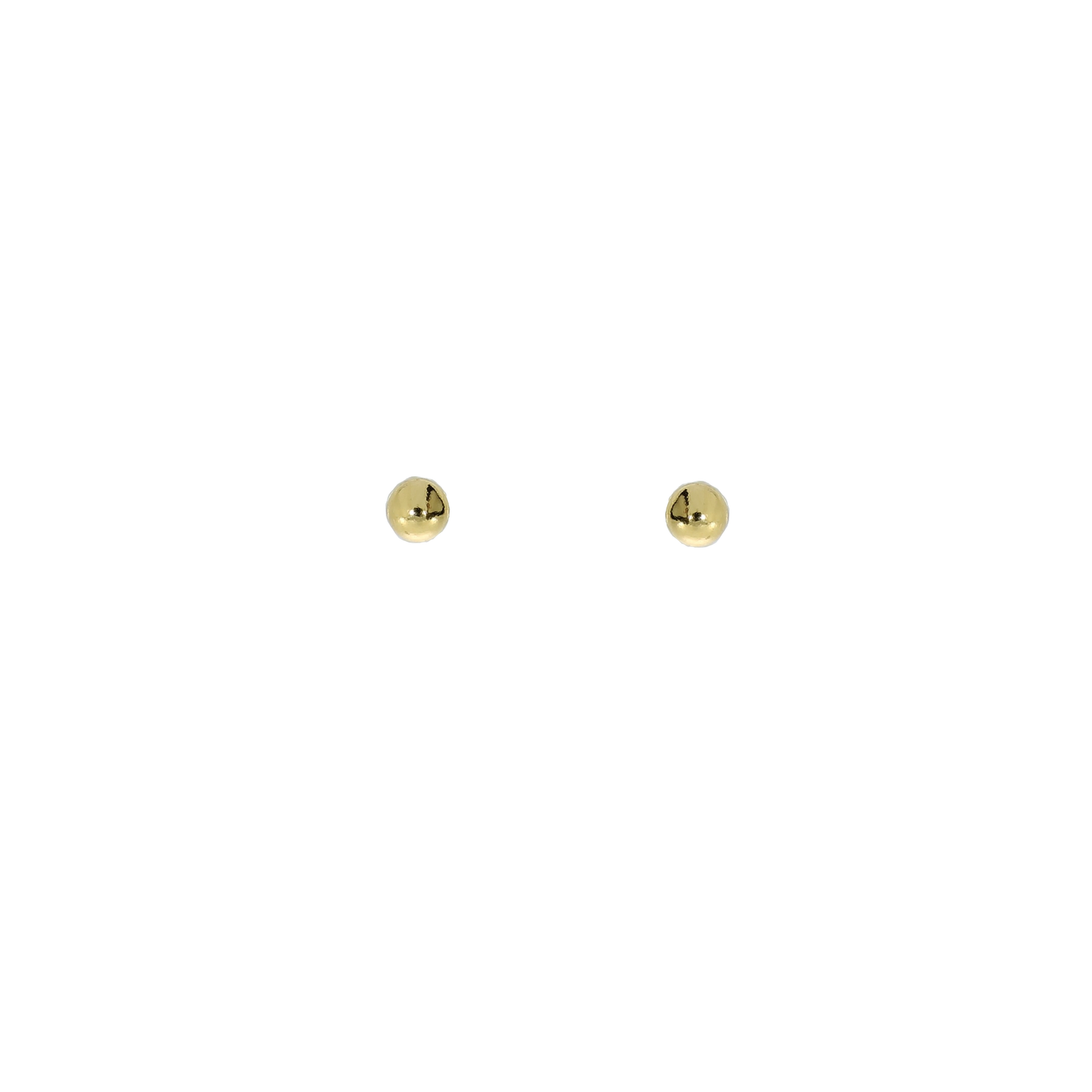 Forgyldt Kugle Ørestikker 3mm
