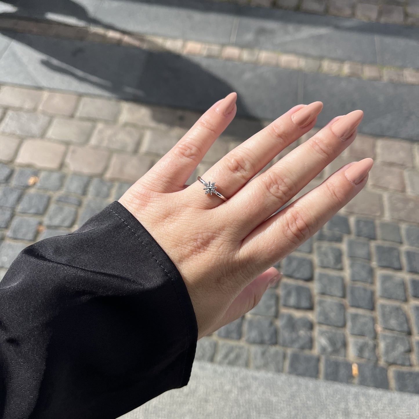 Sølv Snefnug Ring