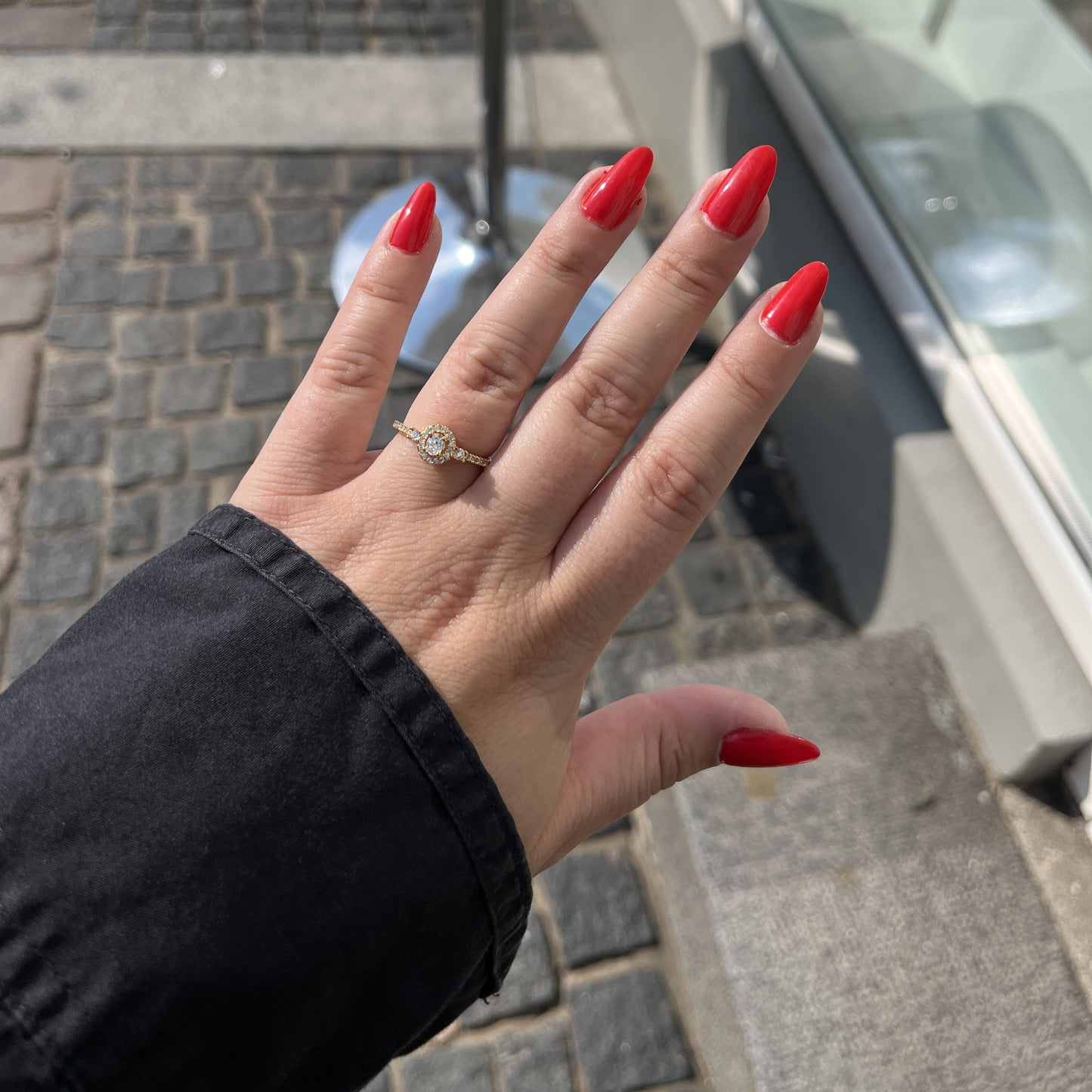 Forgyldt Rund Roset Ring