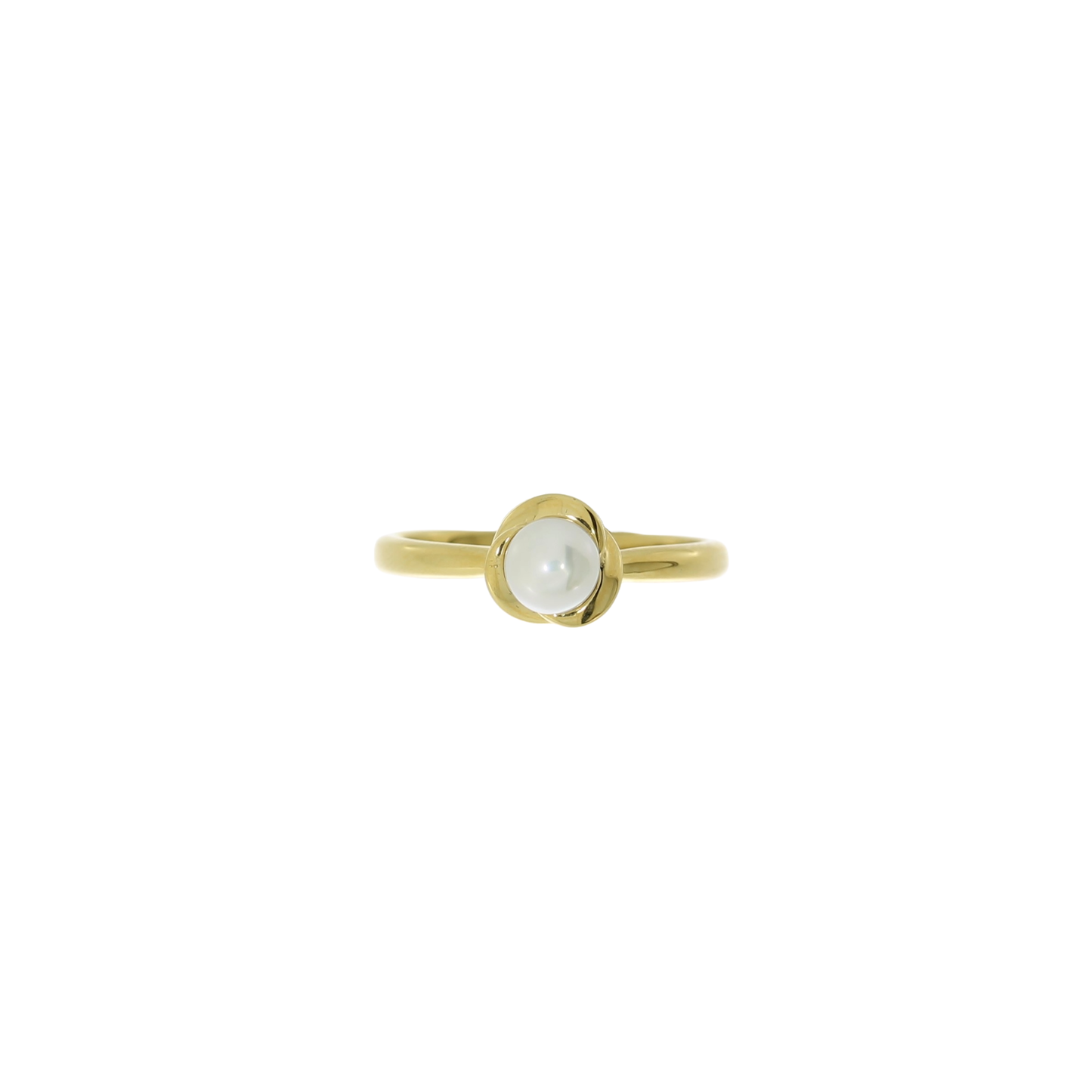 Forgyldt Elegant Ferskvandsperle Ring