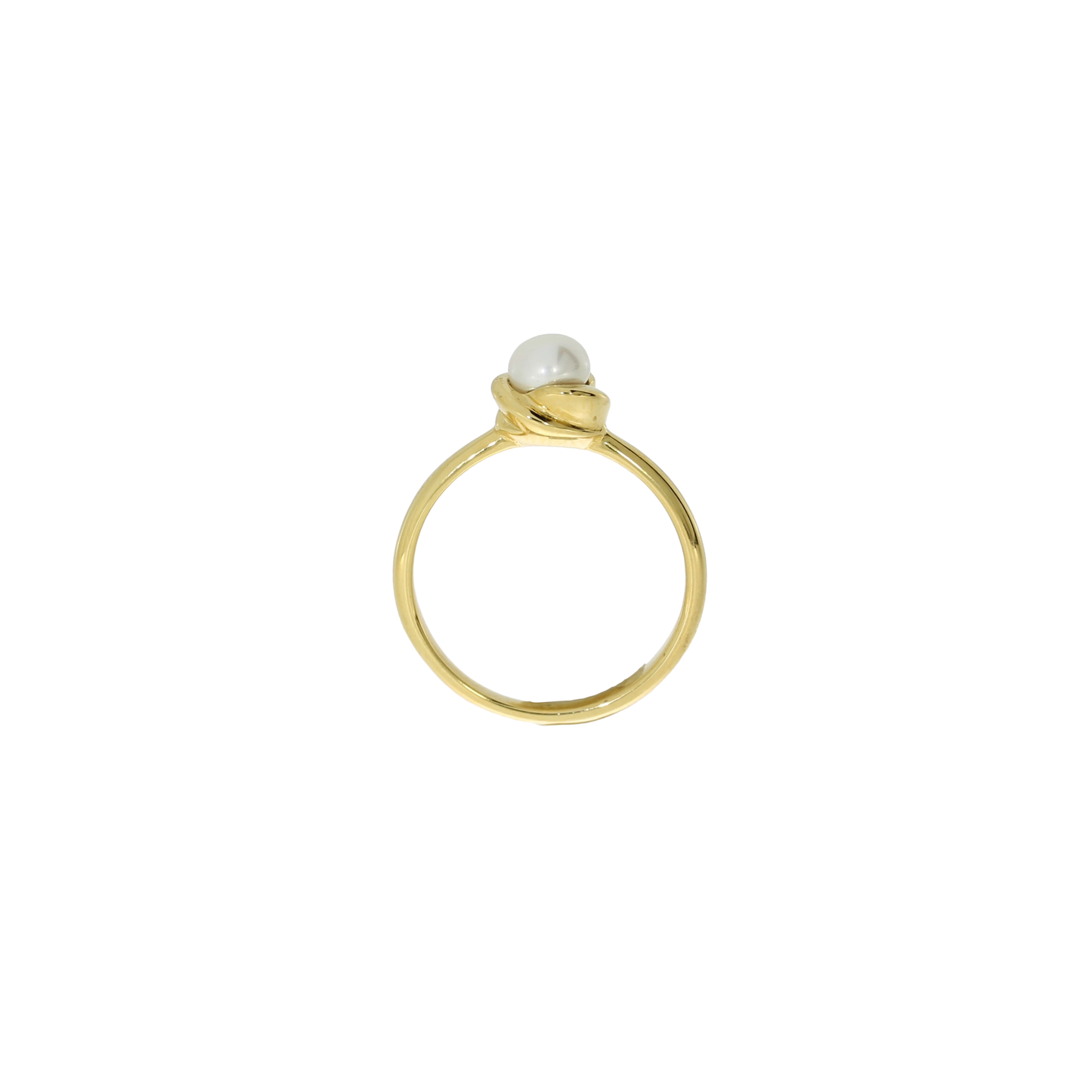 Forgyldt Elegant Ferskvandsperle Ring