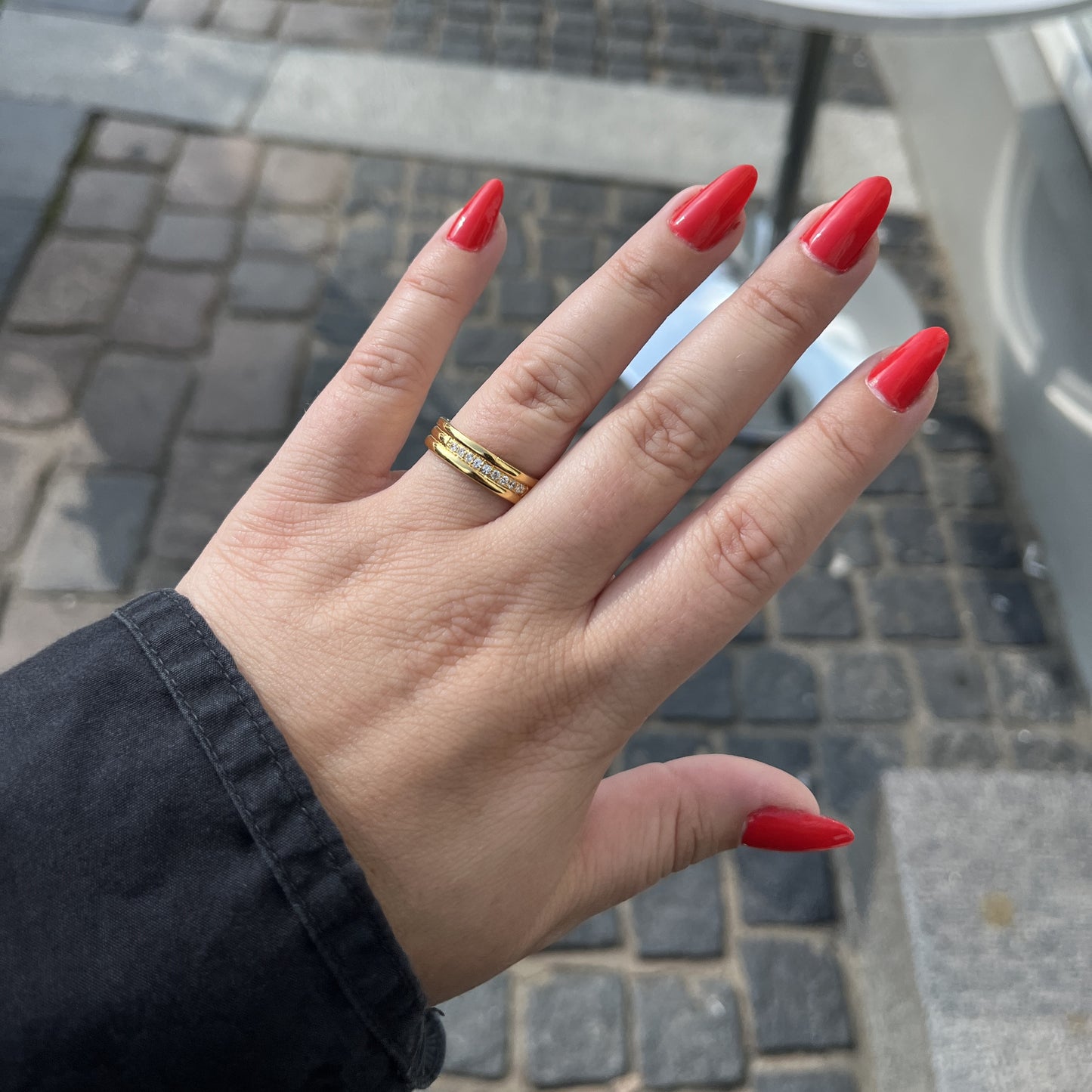Forgyldt Tre-i-en Ring