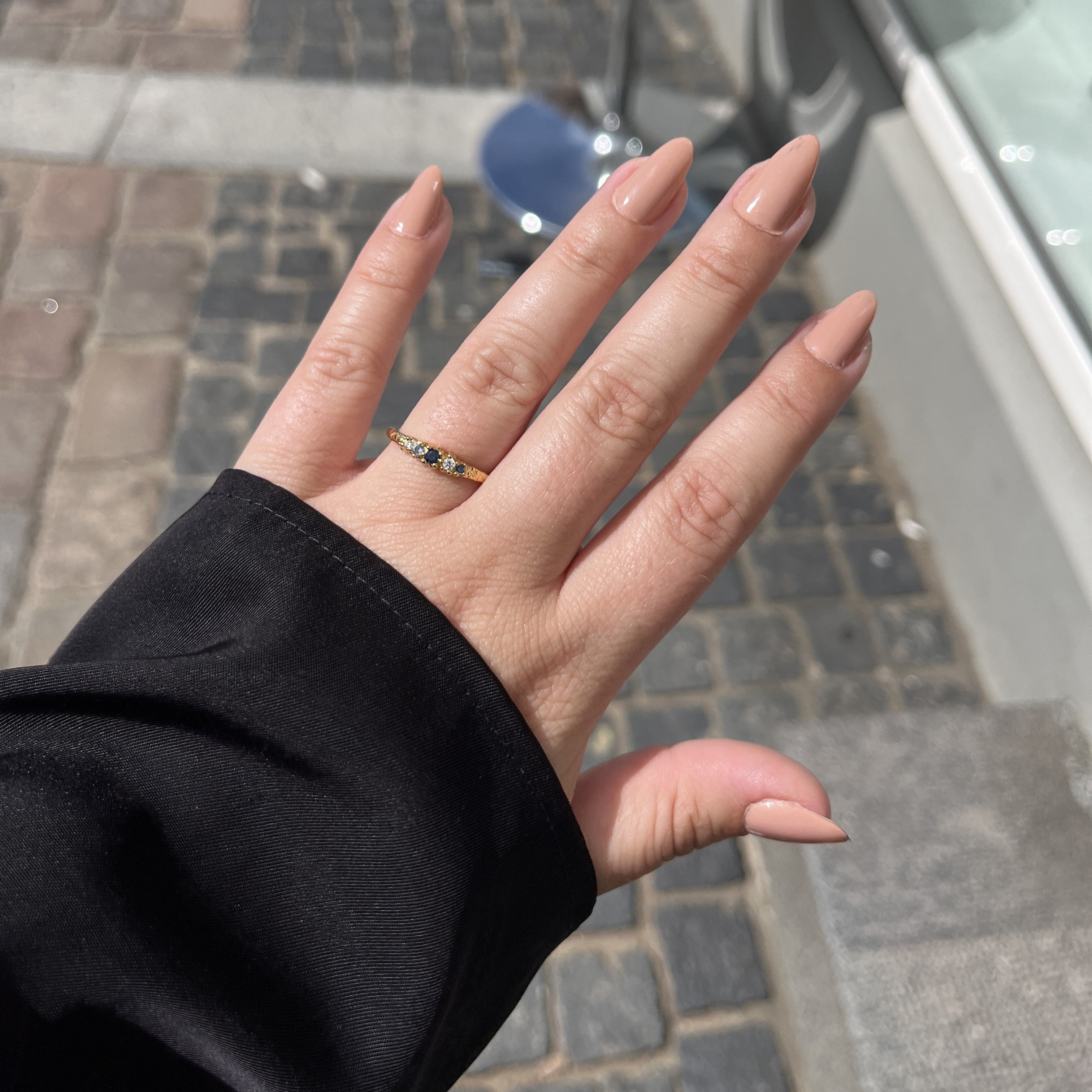 Forgyldt Fortryllende Blå Ring