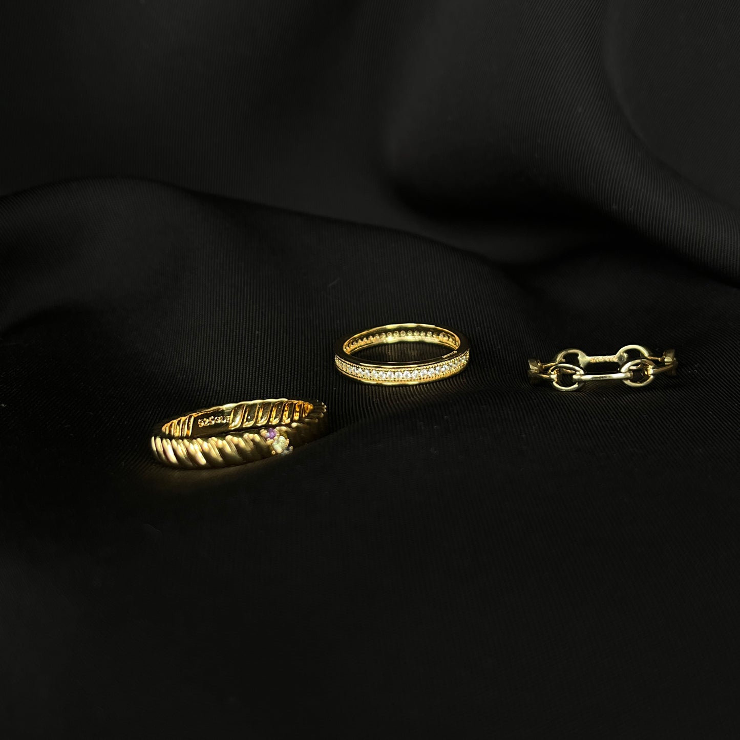 Forgyldt Rillet Ring