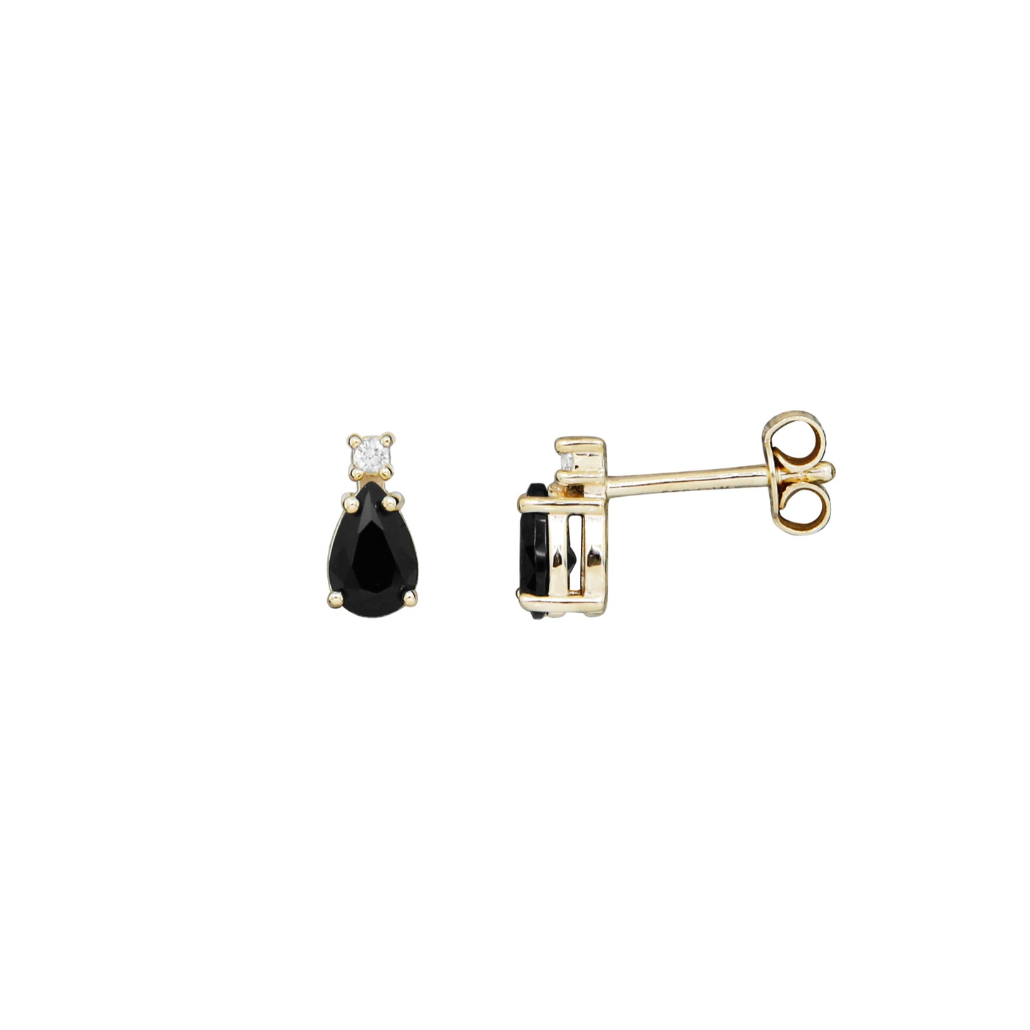 8 Karat Sort Nano Glas Ørestikker