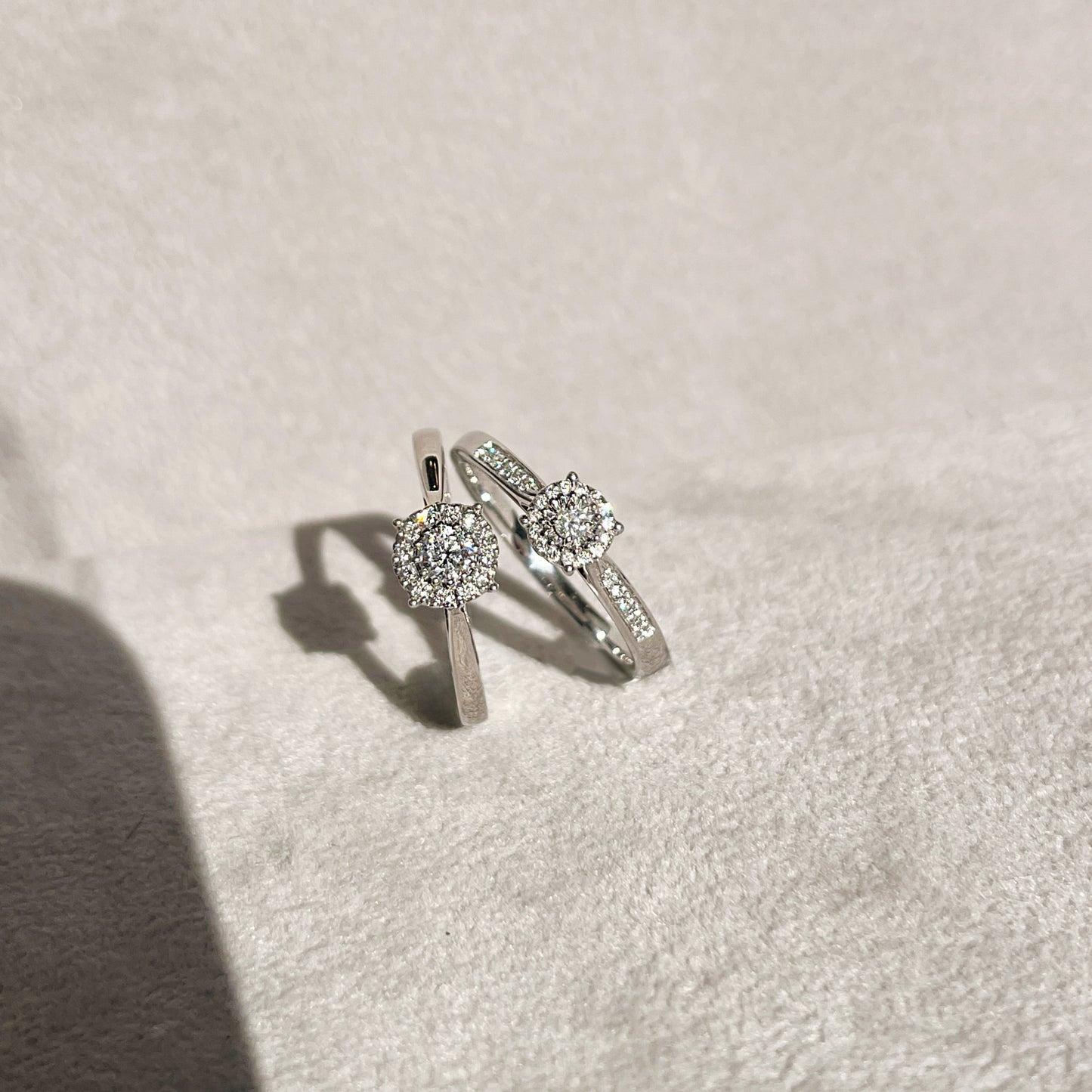 14 Karat Hvidguld Roset Ring
