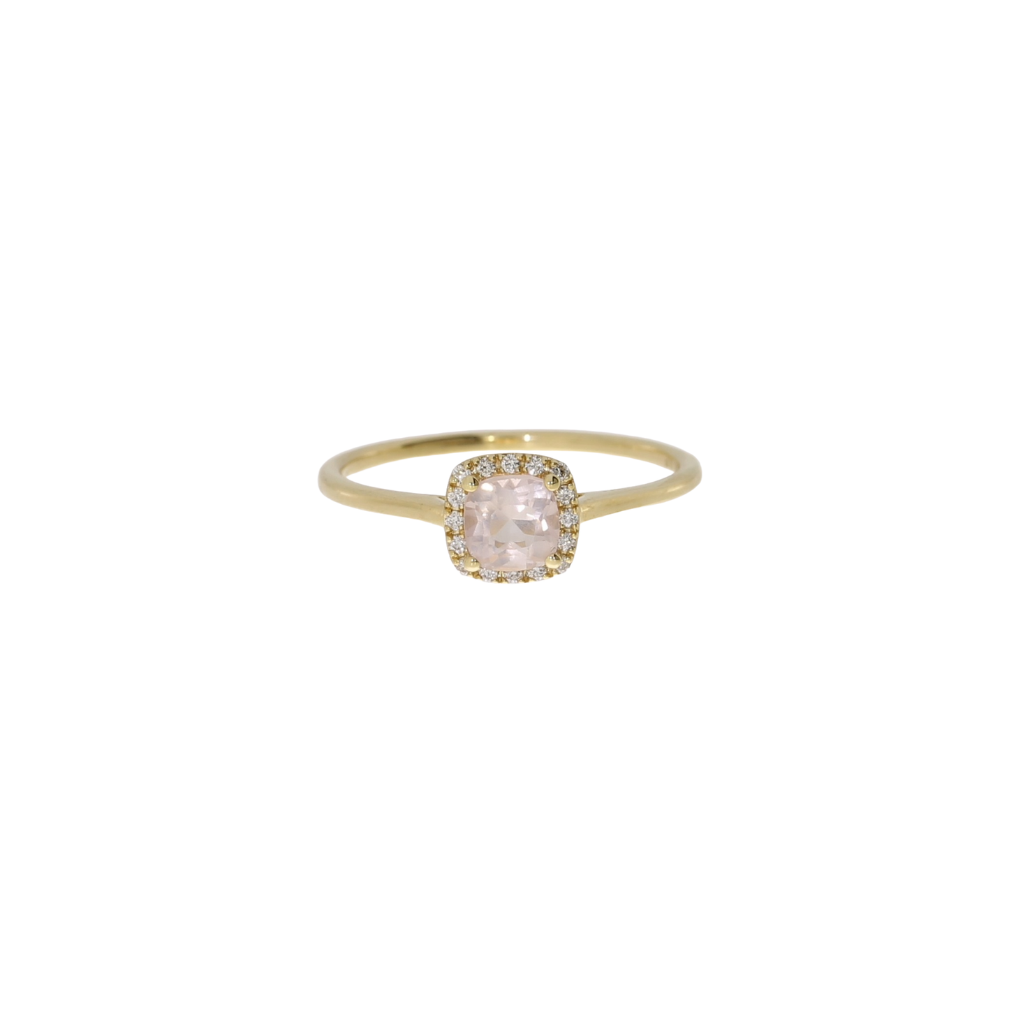 14 Karat Rosakvarts Roset Ring
