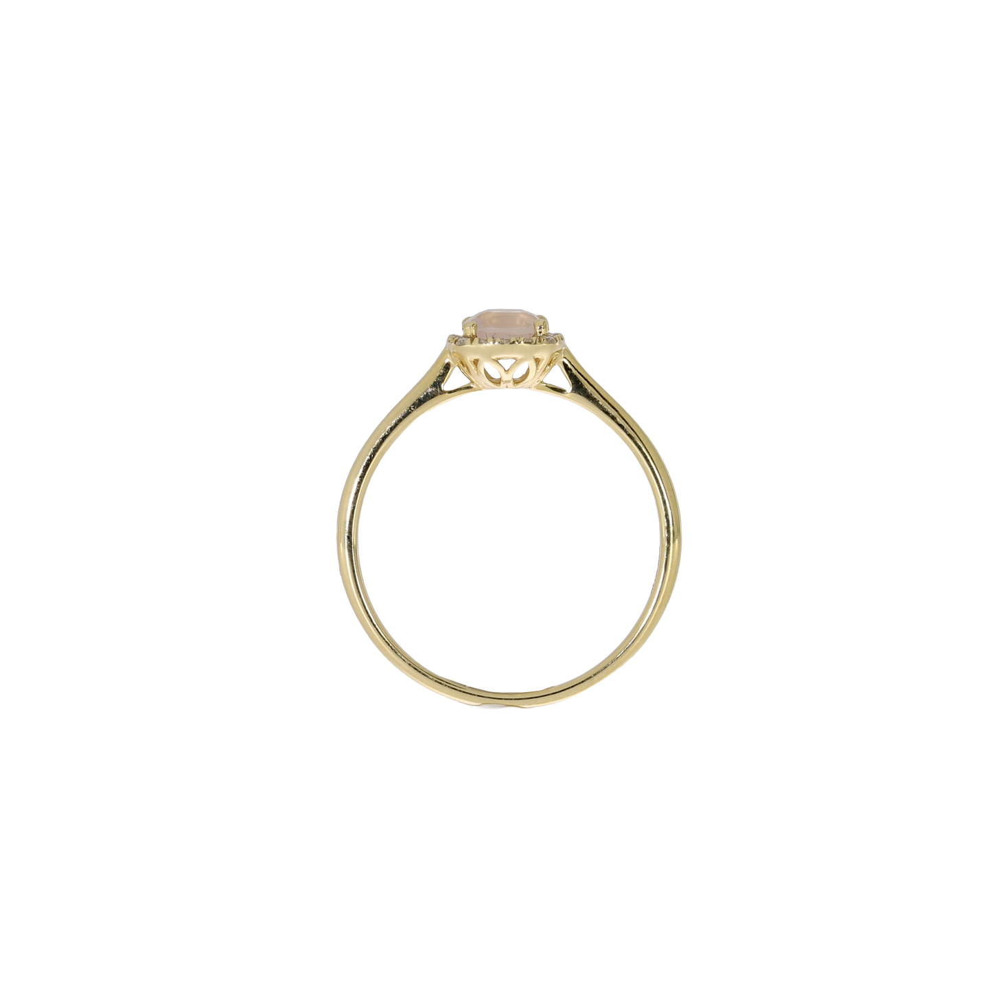14 Karat Rosakvarts Roset Ring