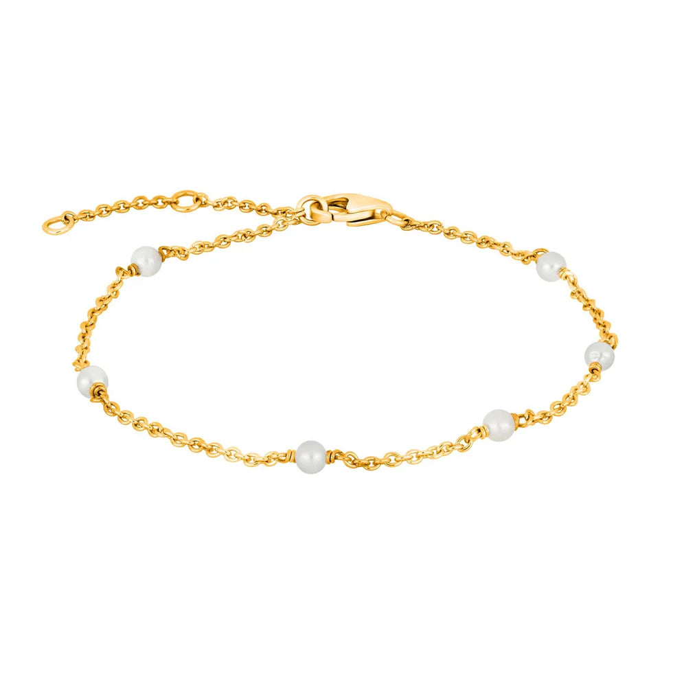 Forgyldt Perle Armbånd