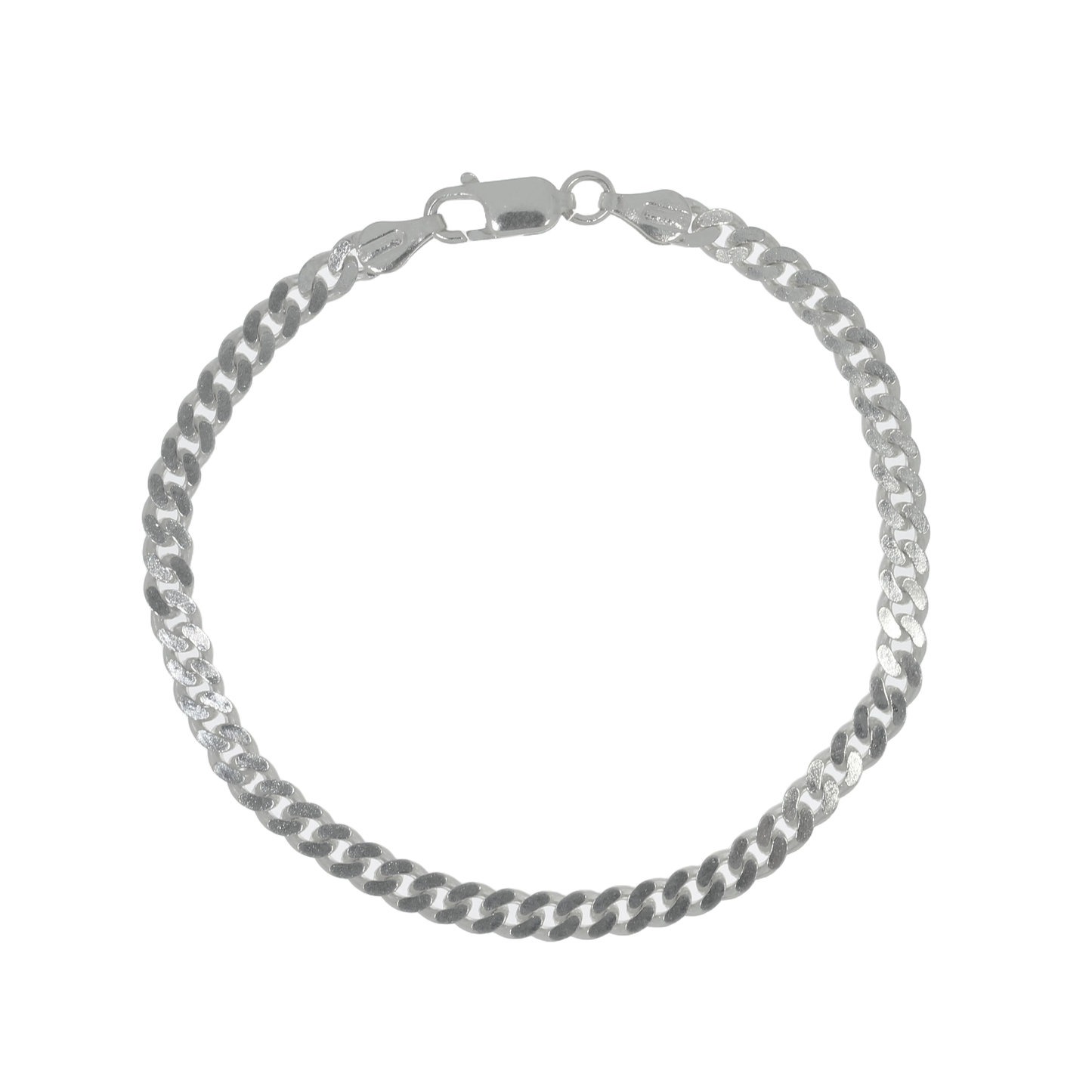 Sølv Panser Facet Armbånd