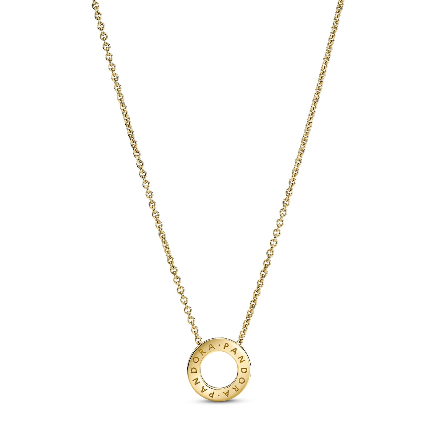 Pandora Logo Pavé Cirkel Collier-Halskæde