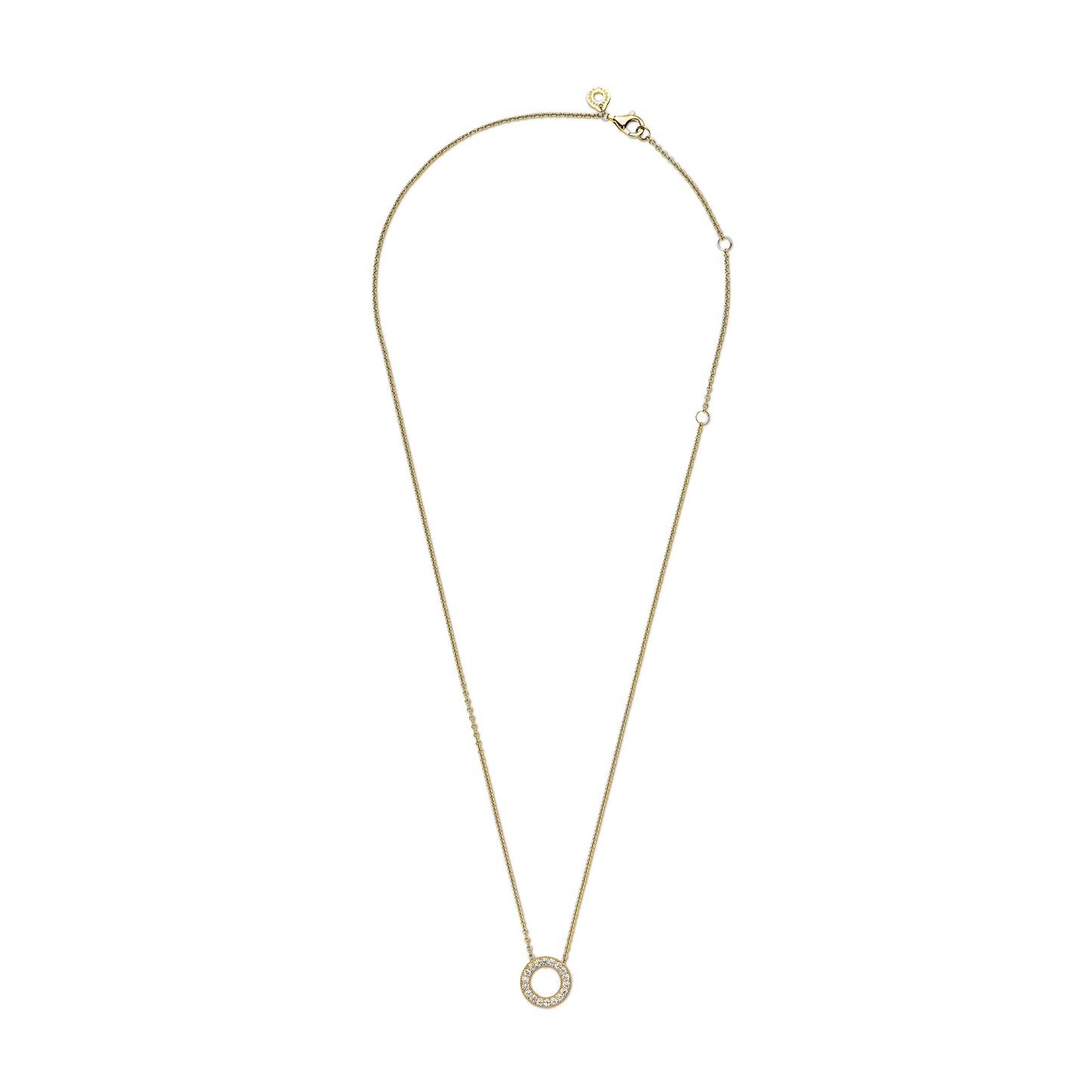 Pandora Logo Pavé Cirkel Collier-Halskæde