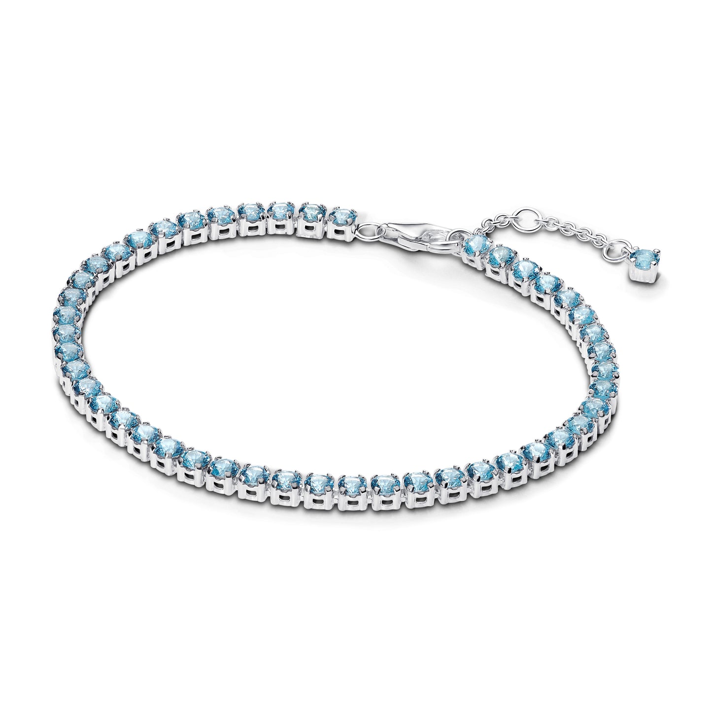 Funklende Lyseblåt Tennisarmbånd