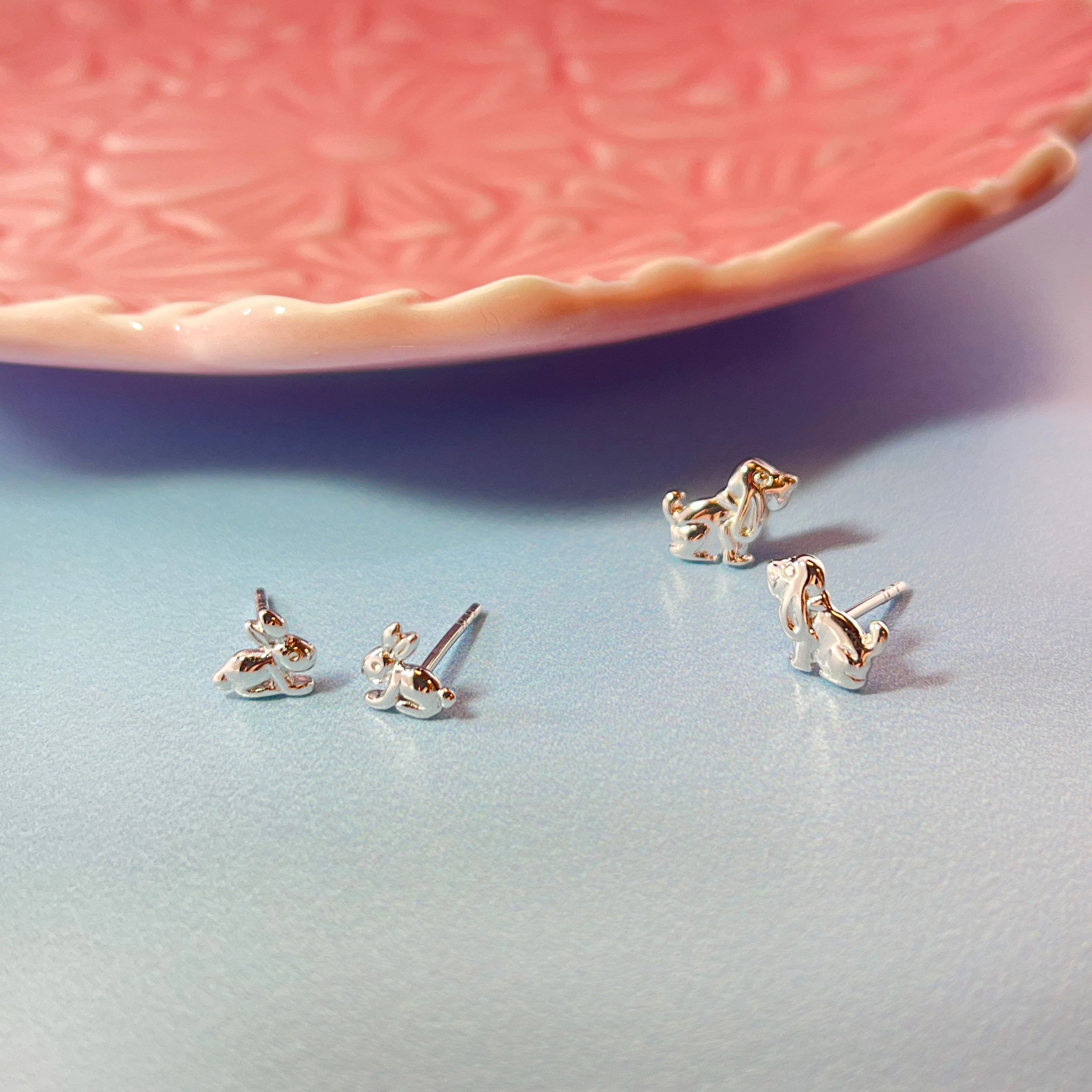 Sølv Kanin Ørestikker