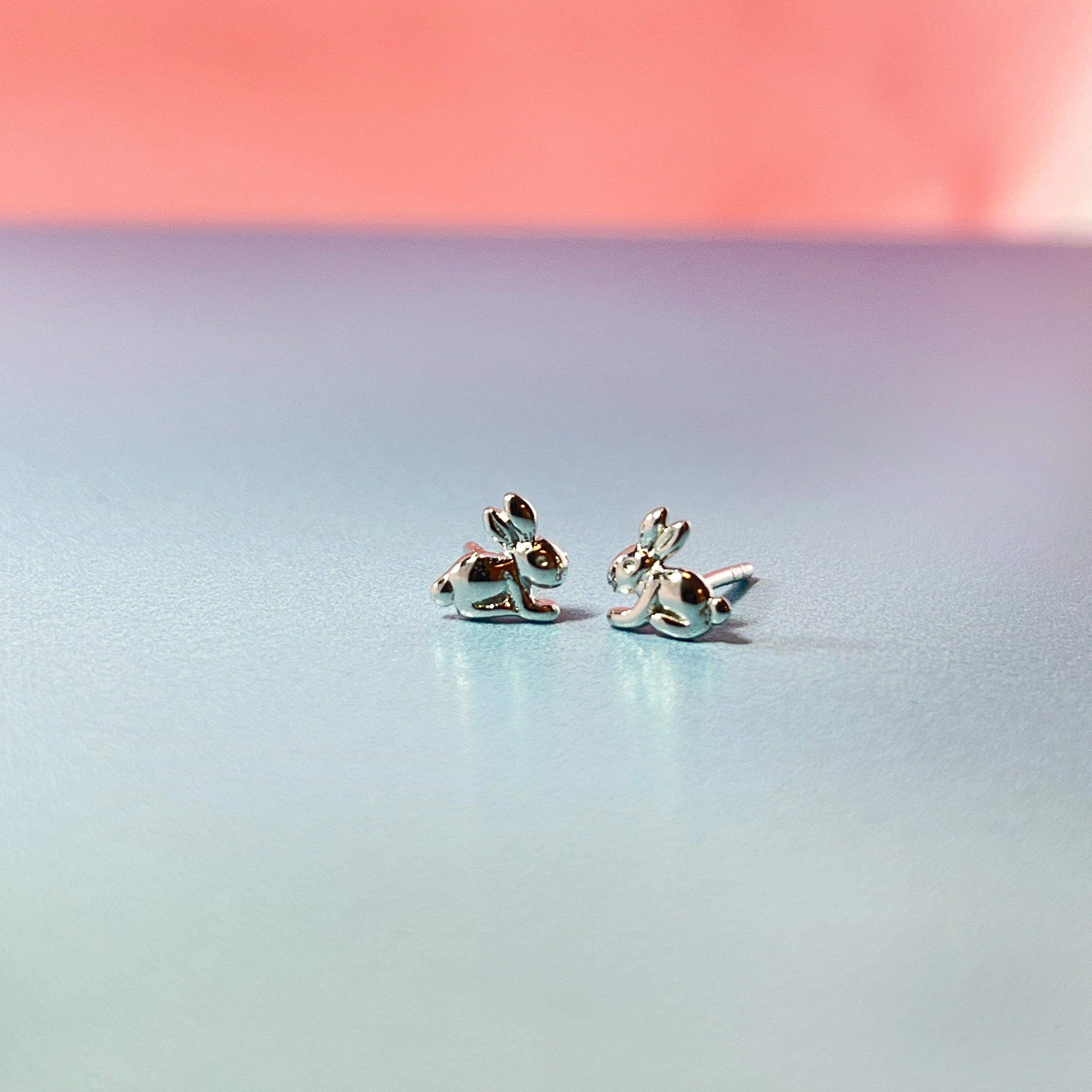 Sølv Kanin Ørestikker