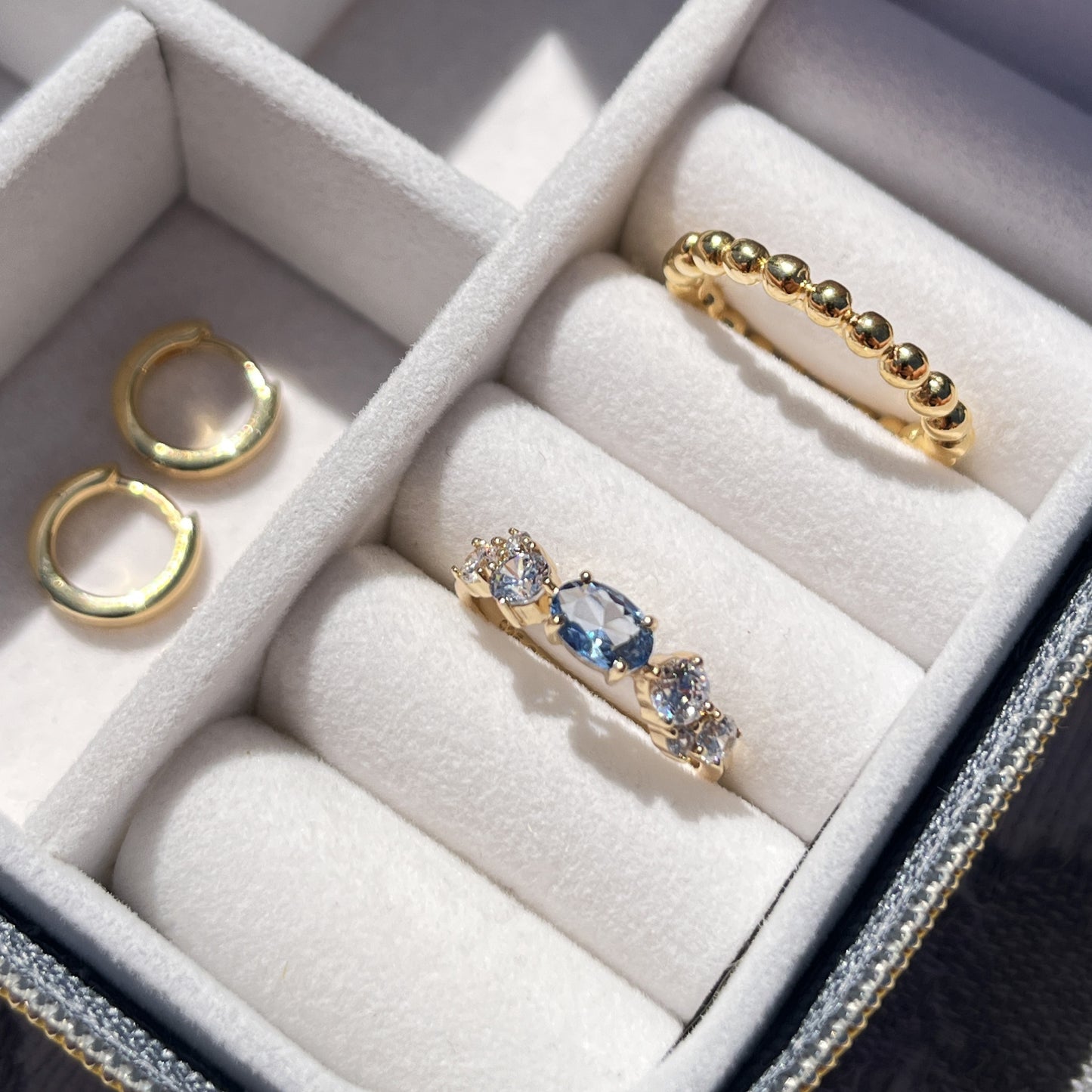 Forgyldt Kugle Ring