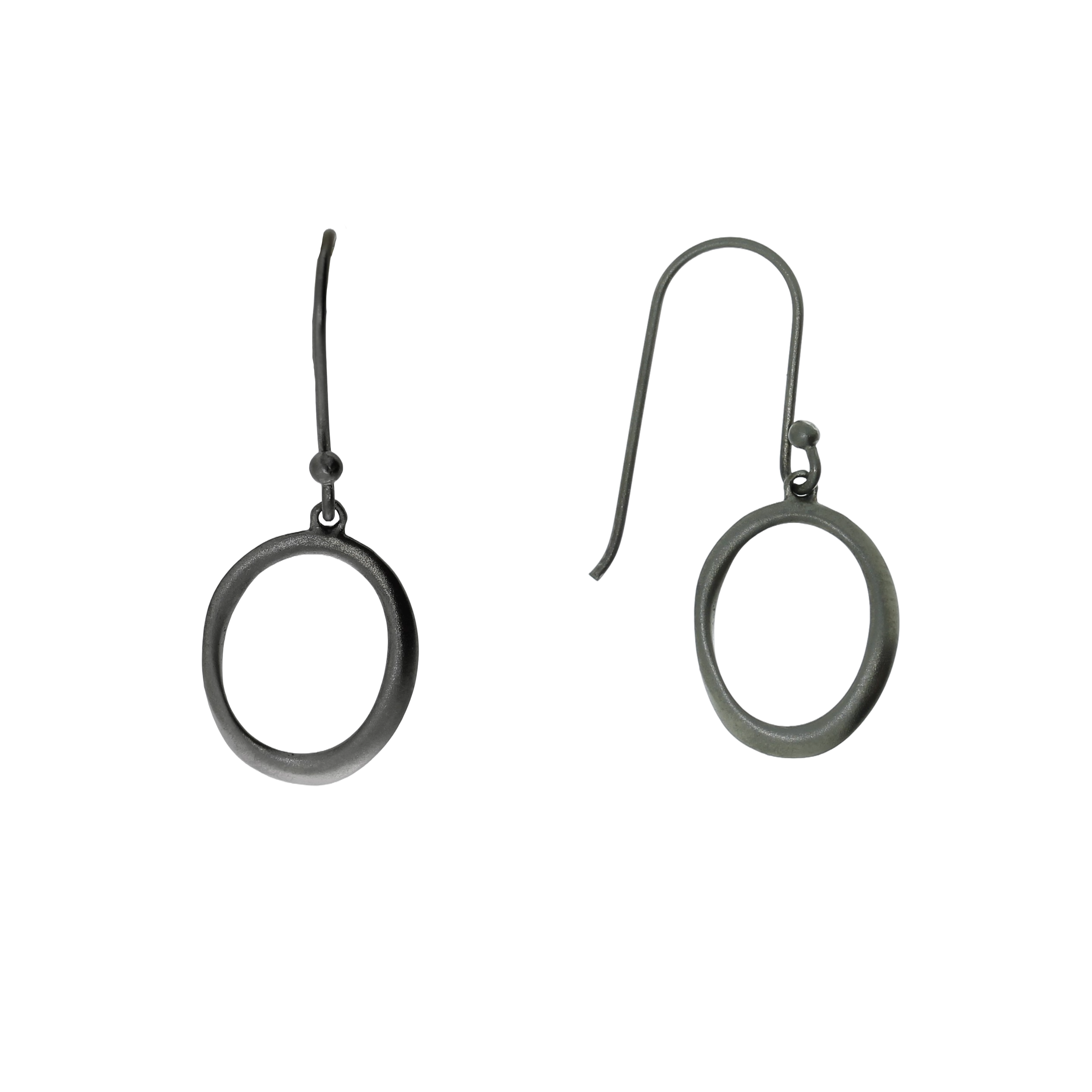 Oxyderet Cirkel Bøjle Øreringe