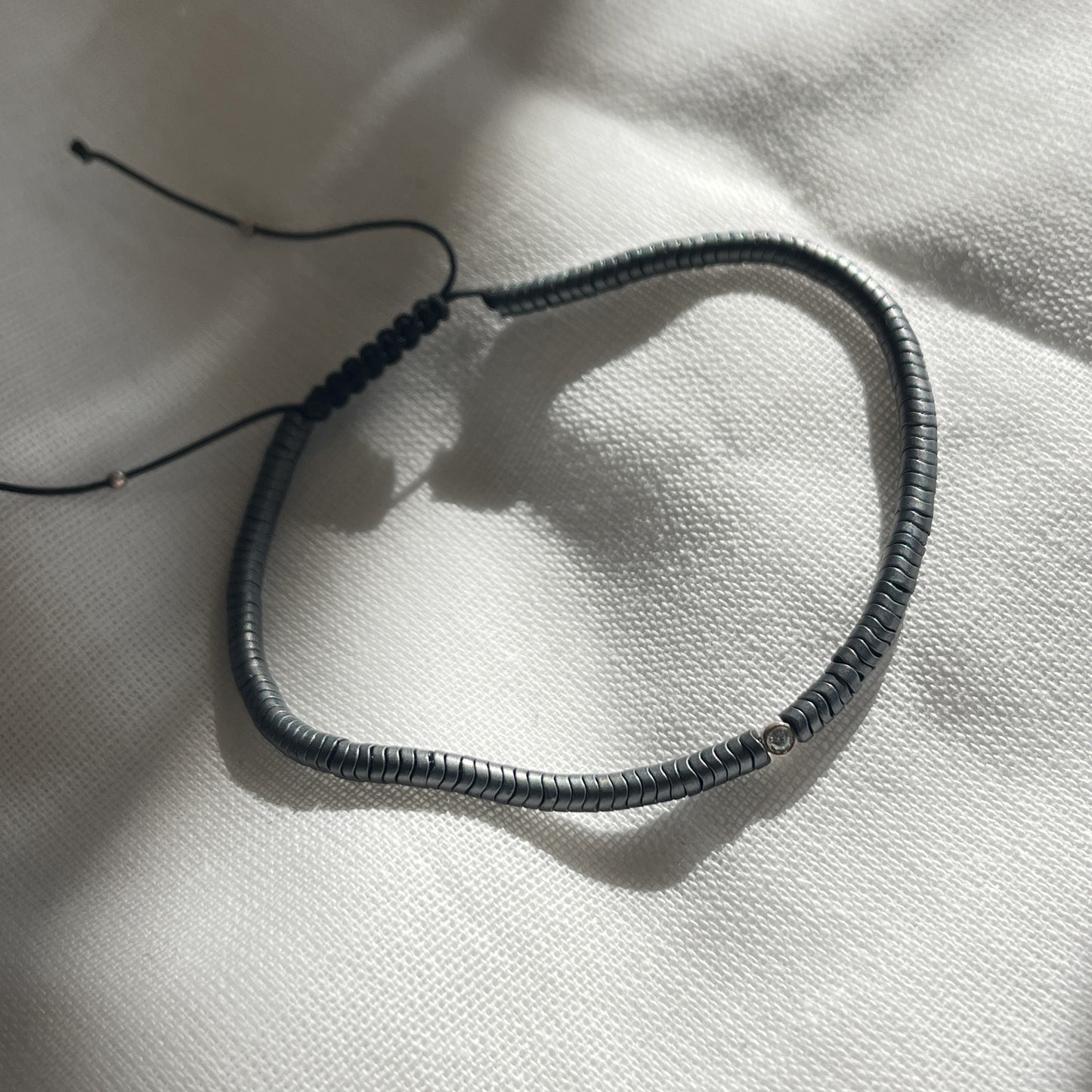 Justerbar Flettet Sten Armbånd