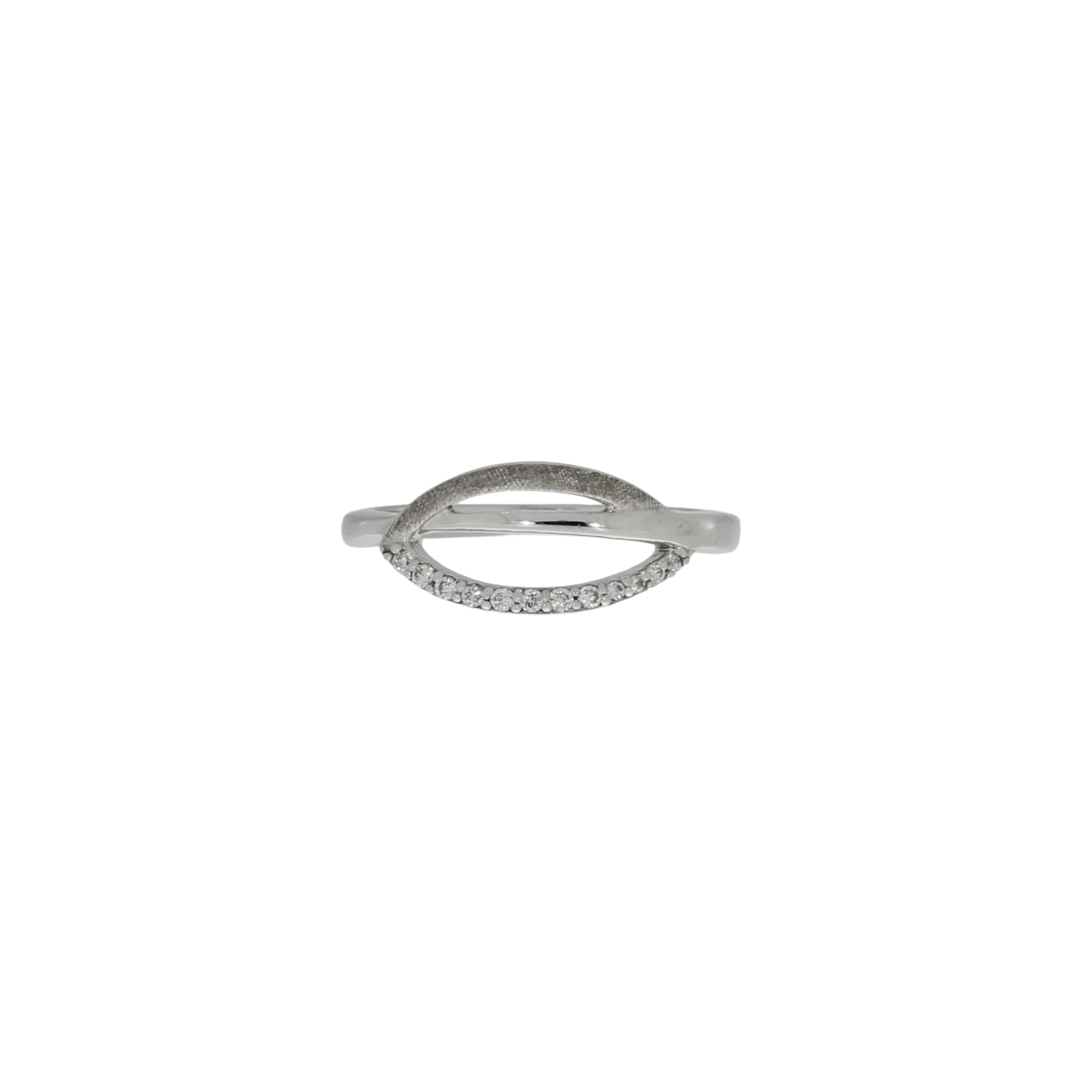 Sølv Buet Duo Ring