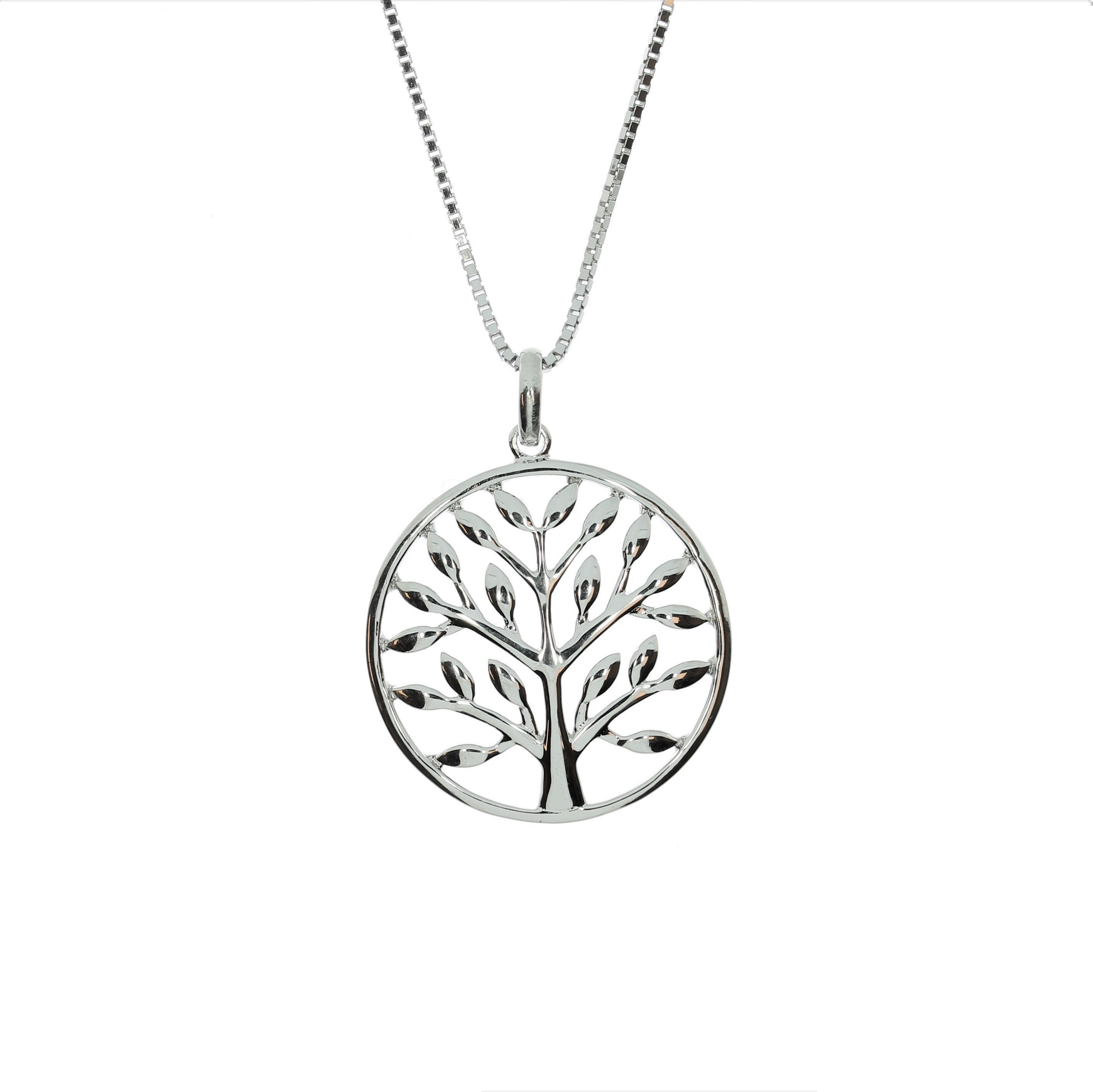 Sølv Mega Livets Træ Halskæde