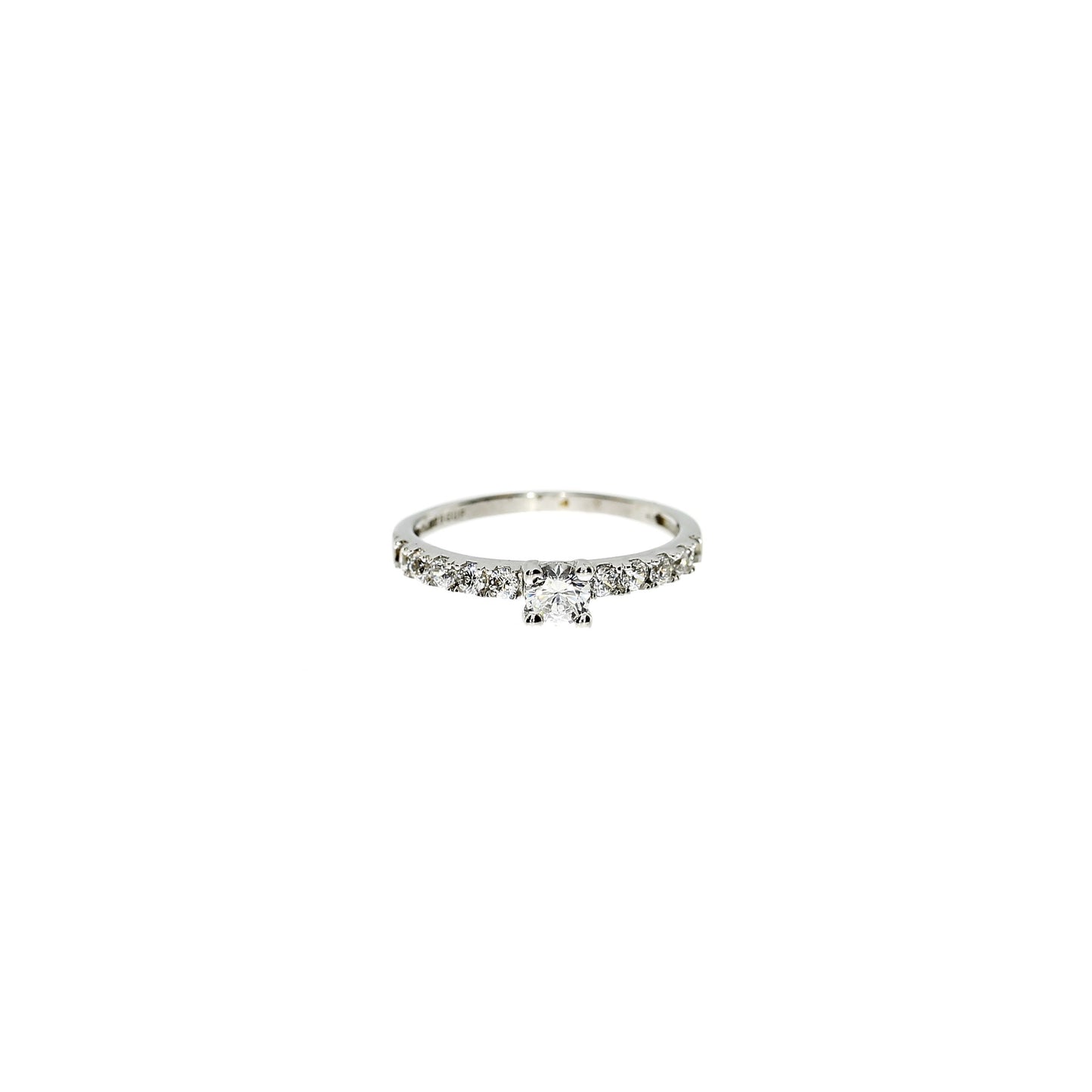 Sølv En-stens Ring