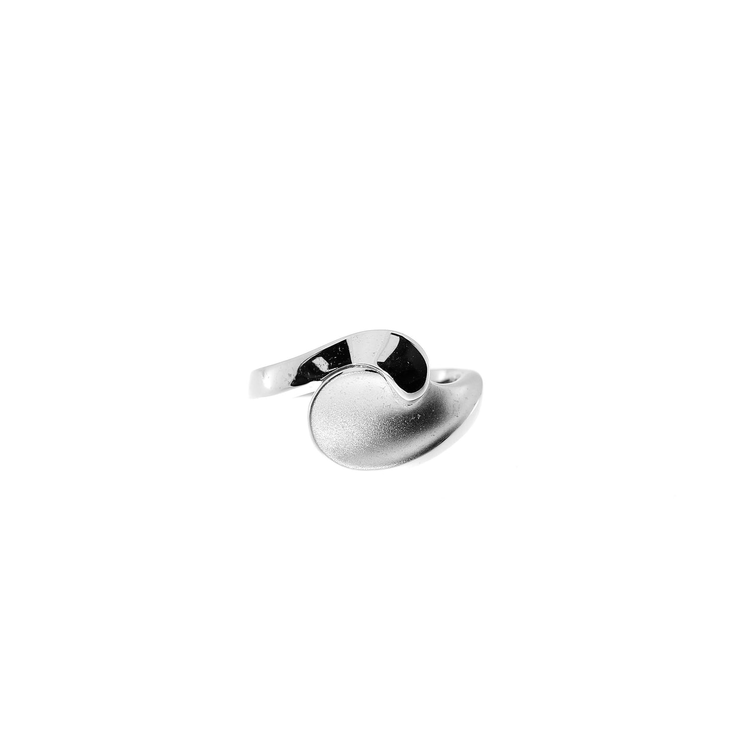 Sølv Mat og Blank Duo Ring