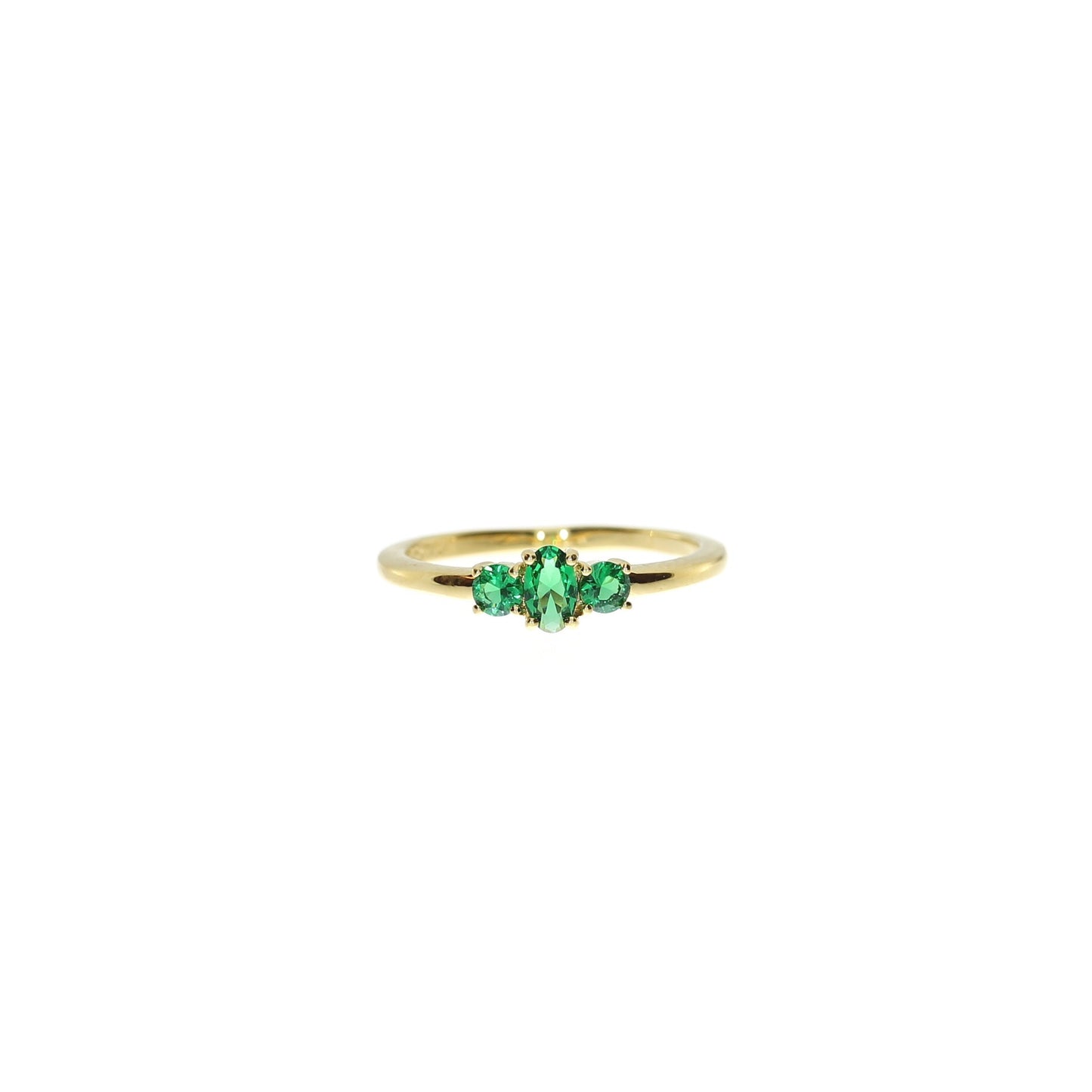 Forgyldt Grøn Tidens Ring