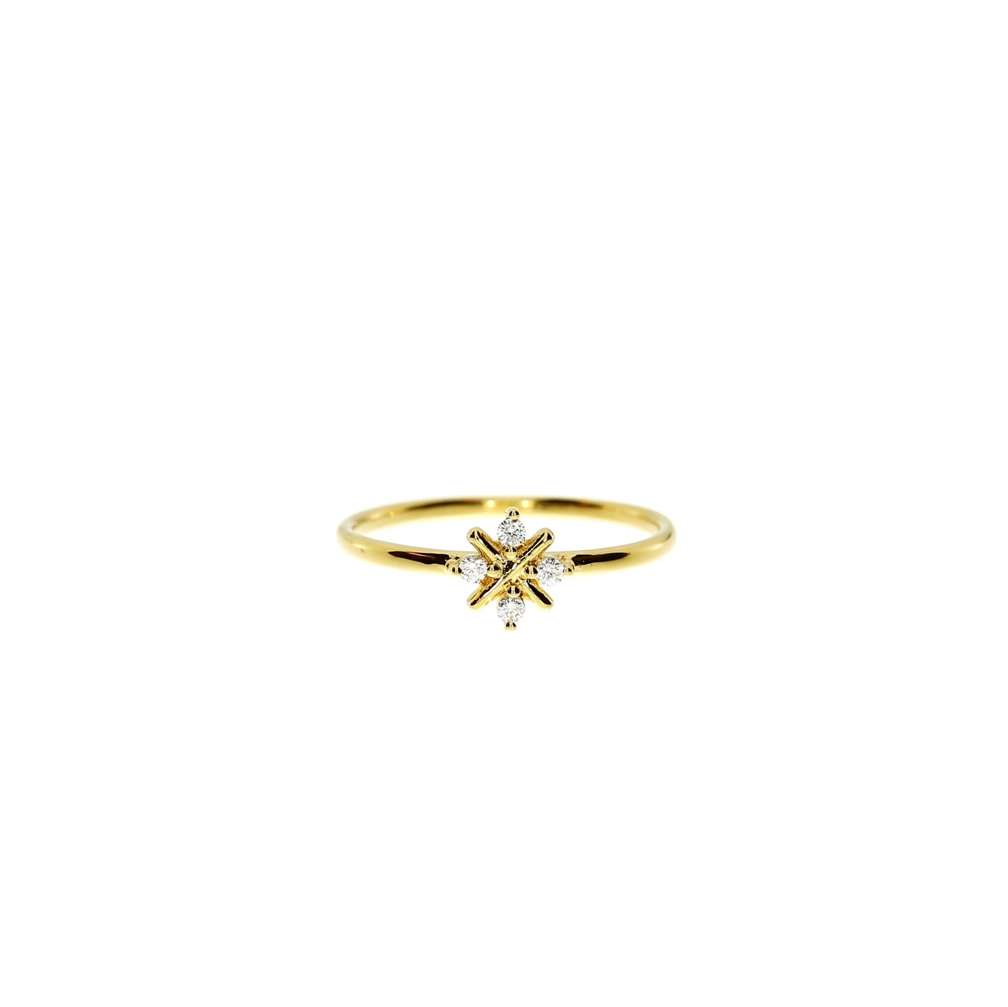 Forgyldt Snefnug Ring