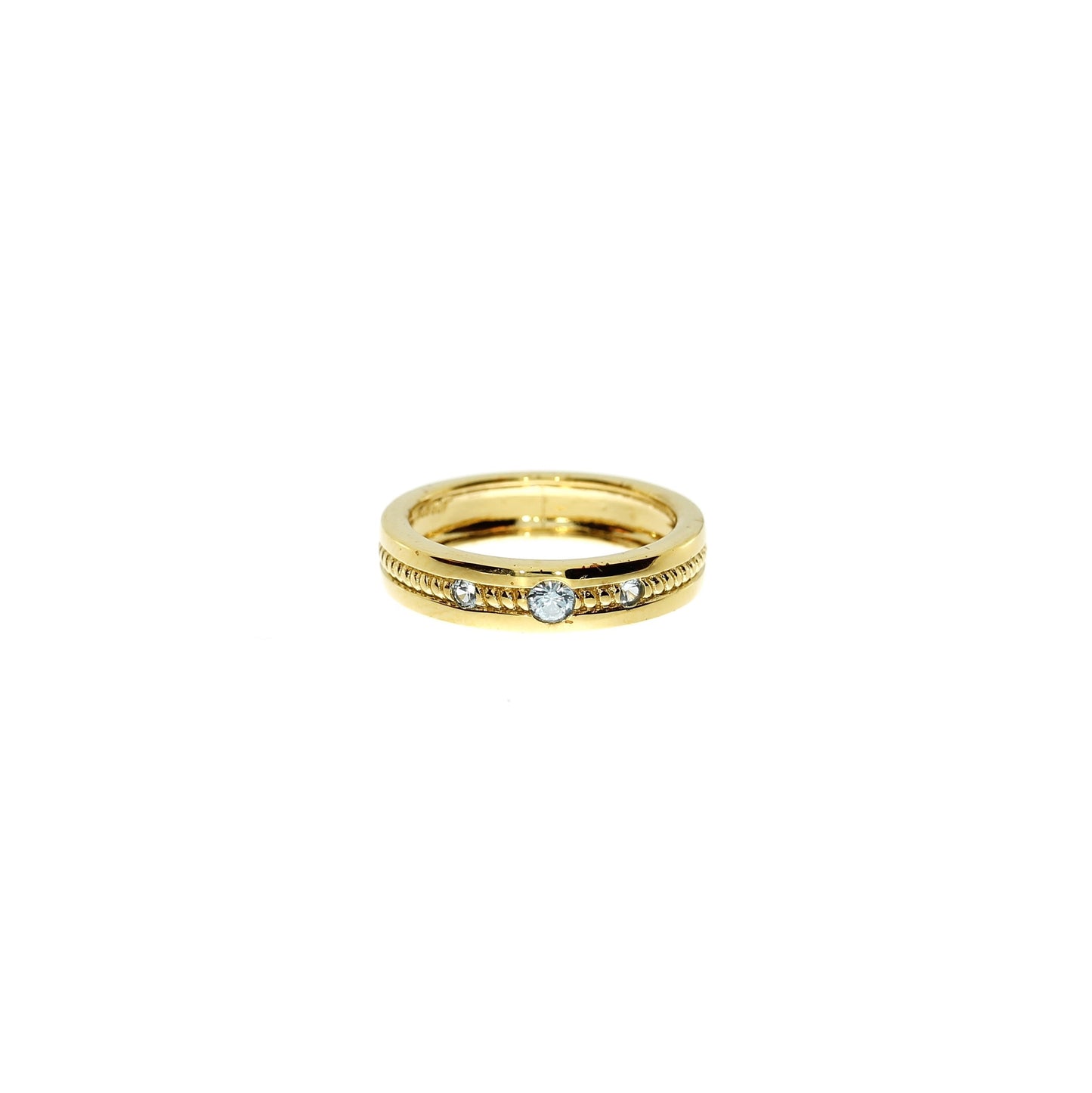 Forgyldt Bred Kugle Ring