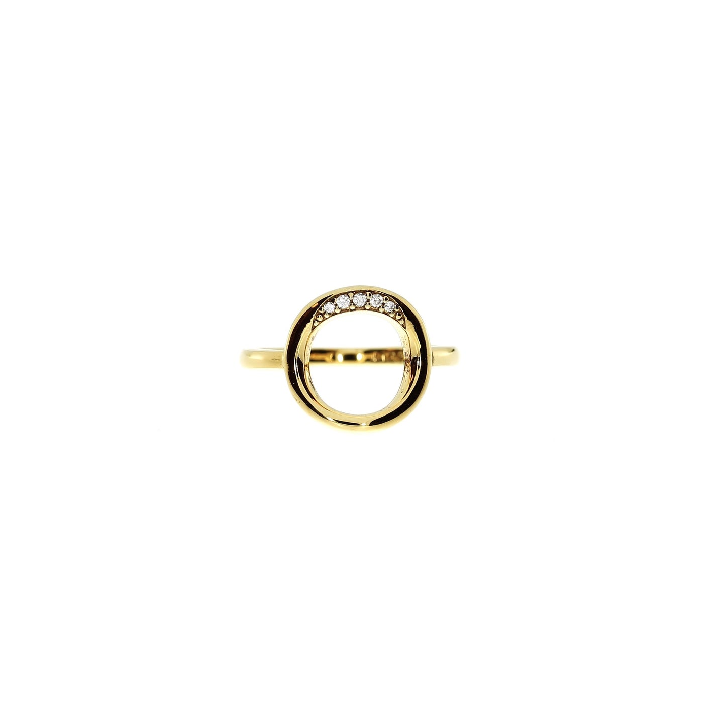 Forgyldt Buet Cirkel Ring