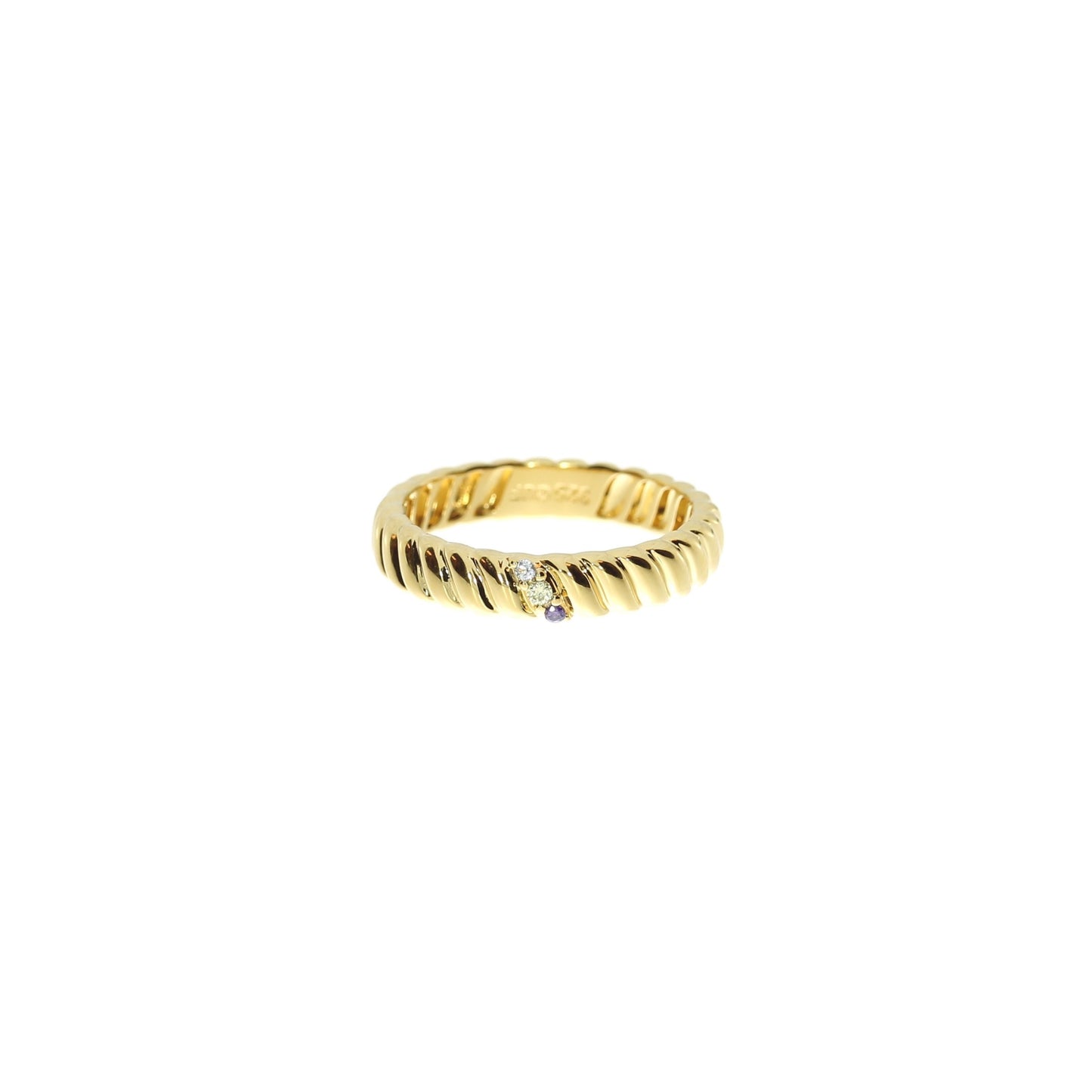 Forgyldt Rillet Ring