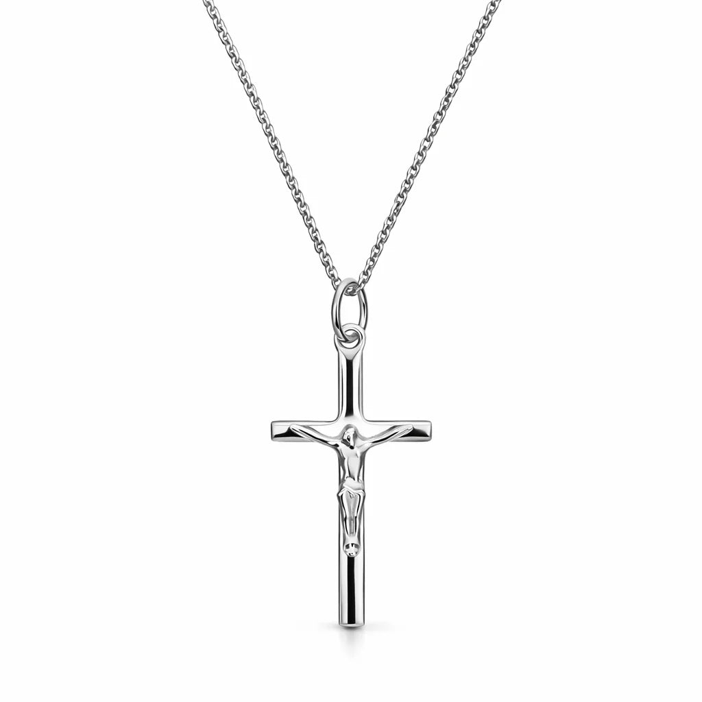 Sølv Krucifiks Kors Halskæde