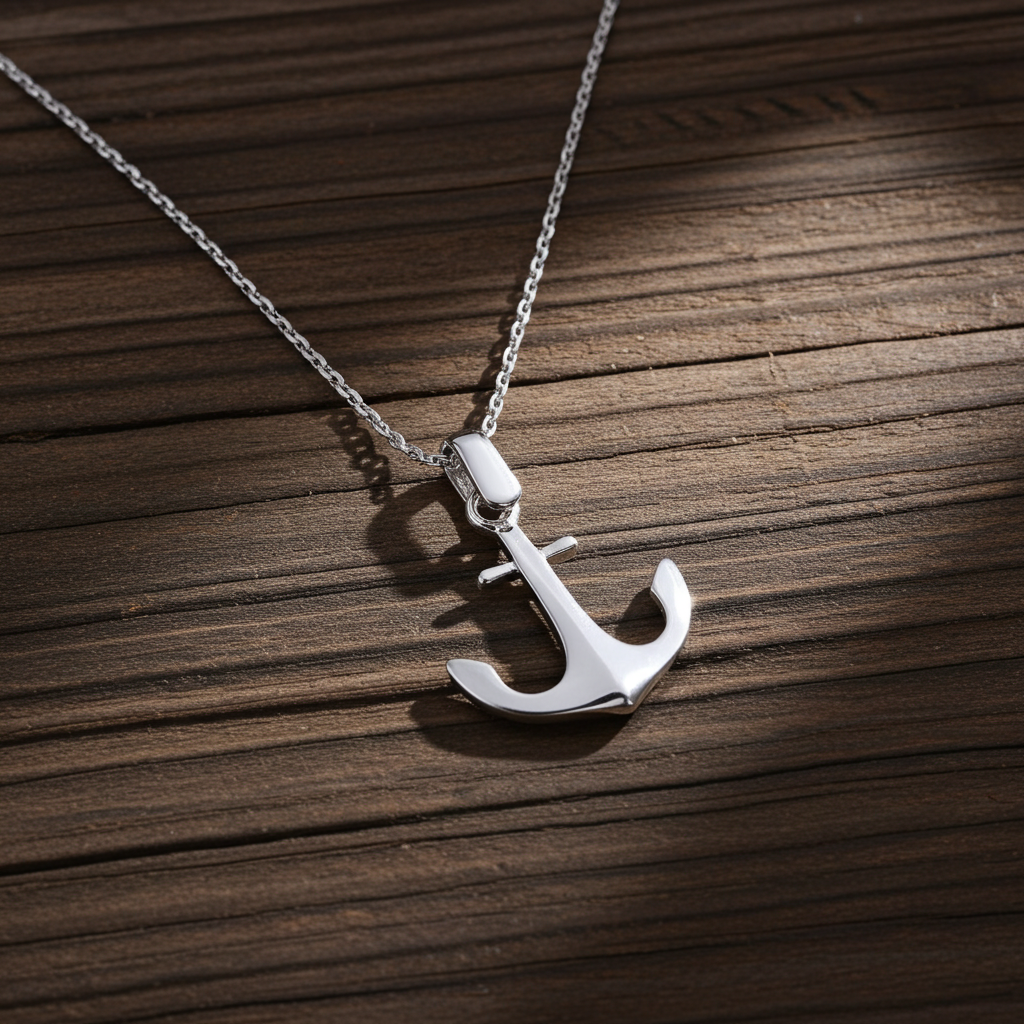 Sølv Anker Halskæde