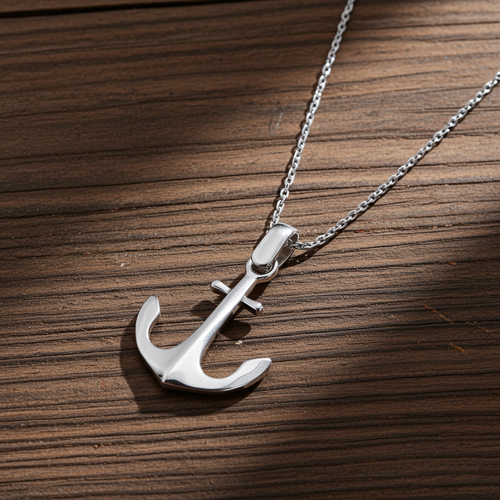 Sølv Anker Halskæde