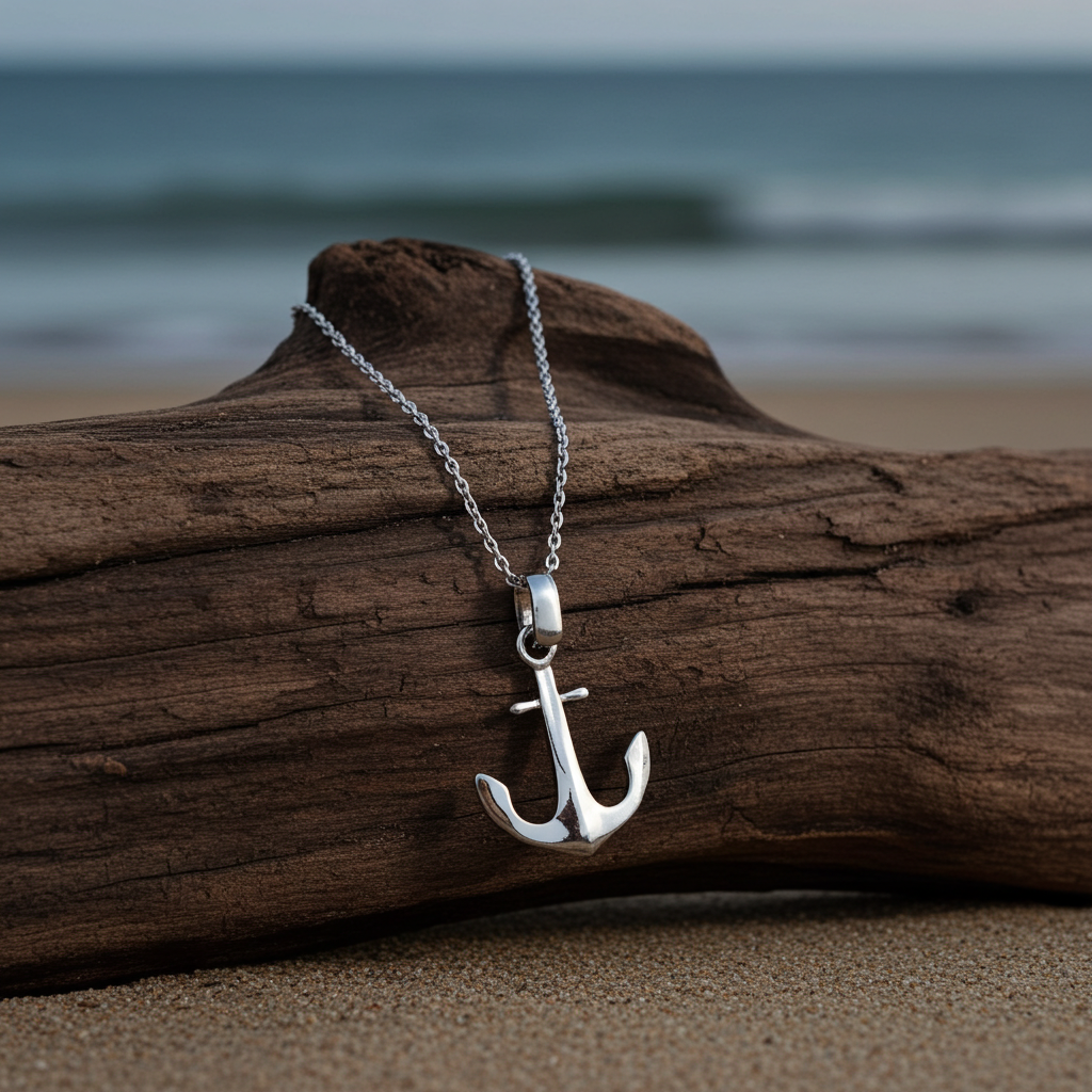 Sølv Anker Halskæde