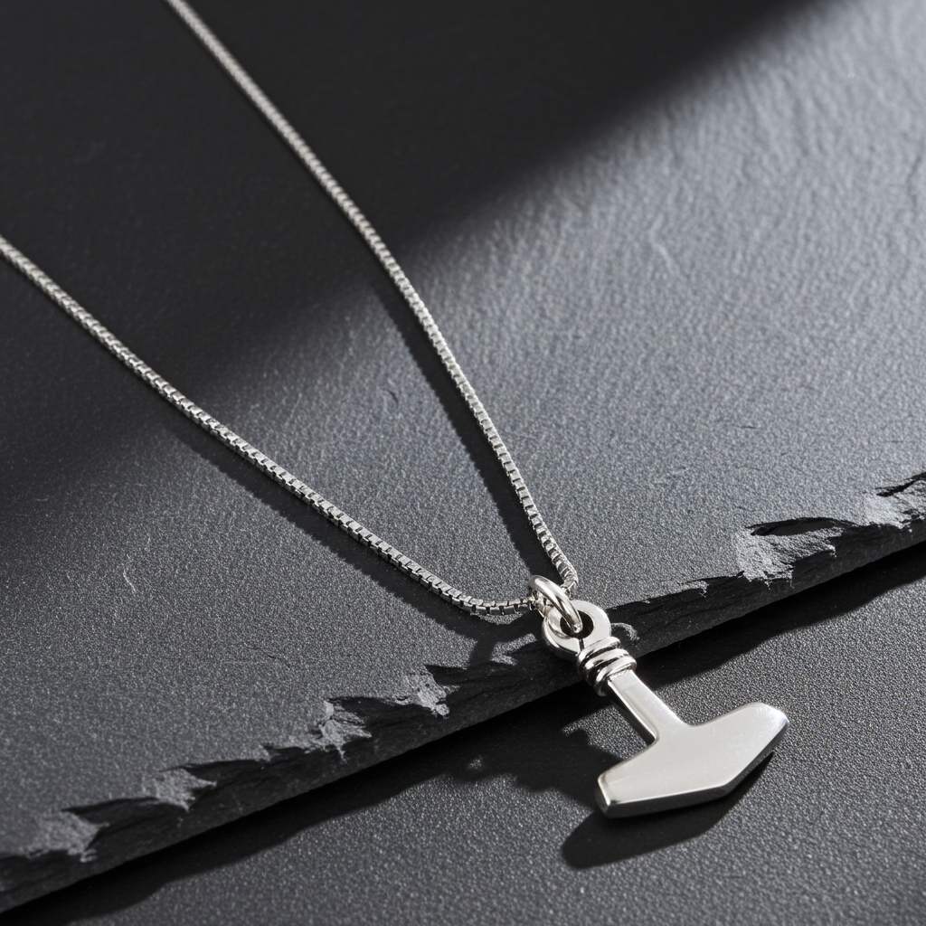 Sølv Thors Hammer Halskæde