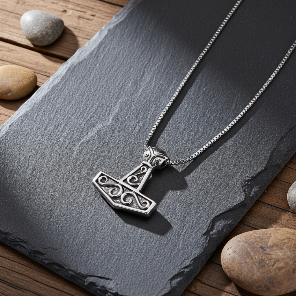 Sølv Thors Hammer Halskæde