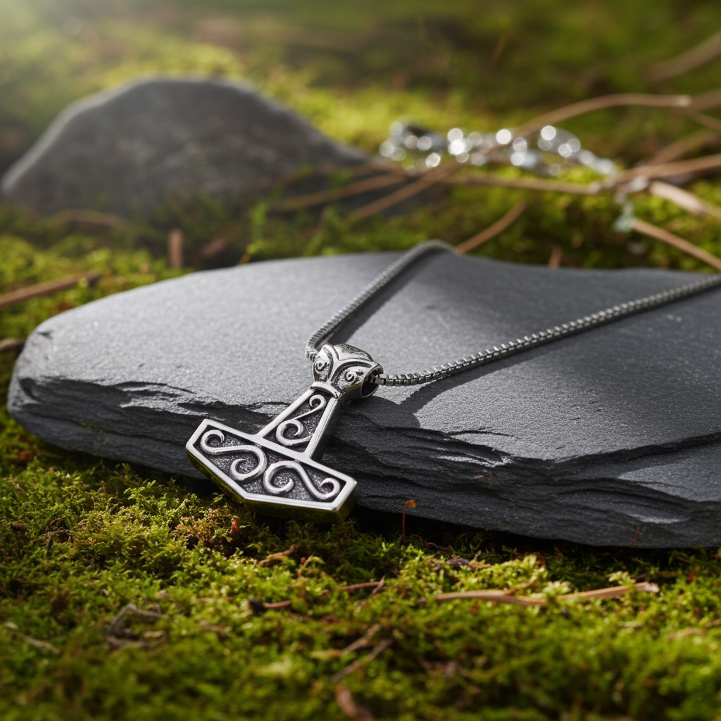 Sølv Thors Hammer Halskæde