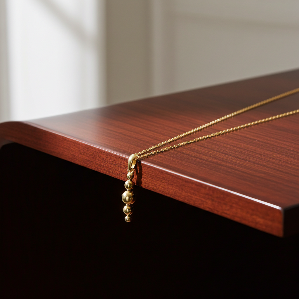 Forgyldt Kugle Halskæde