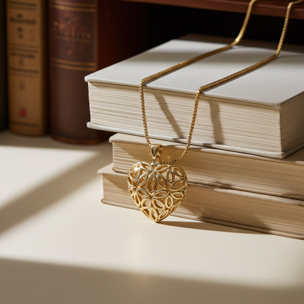 Forgyldt Fortryllende Hemmeligheder Hjerte Halskæde
