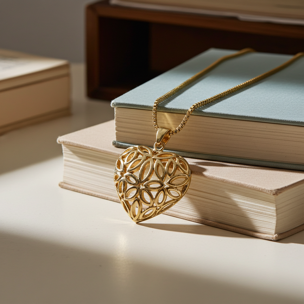Forgyldt Fortryllende Hemmeligheder Hjerte Halskæde
