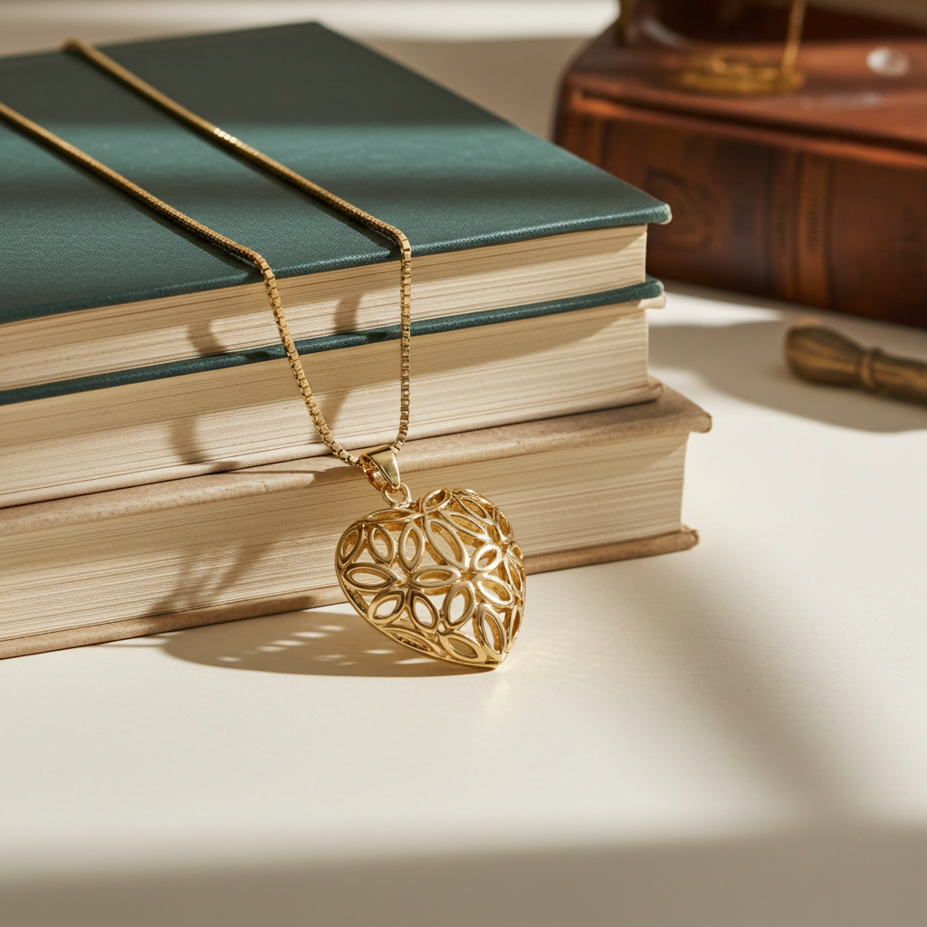 Forgyldt Fortryllende Hemmeligheder Hjerte Halskæde