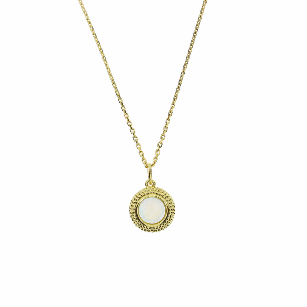 Forgyldt Perlemor Halskæde