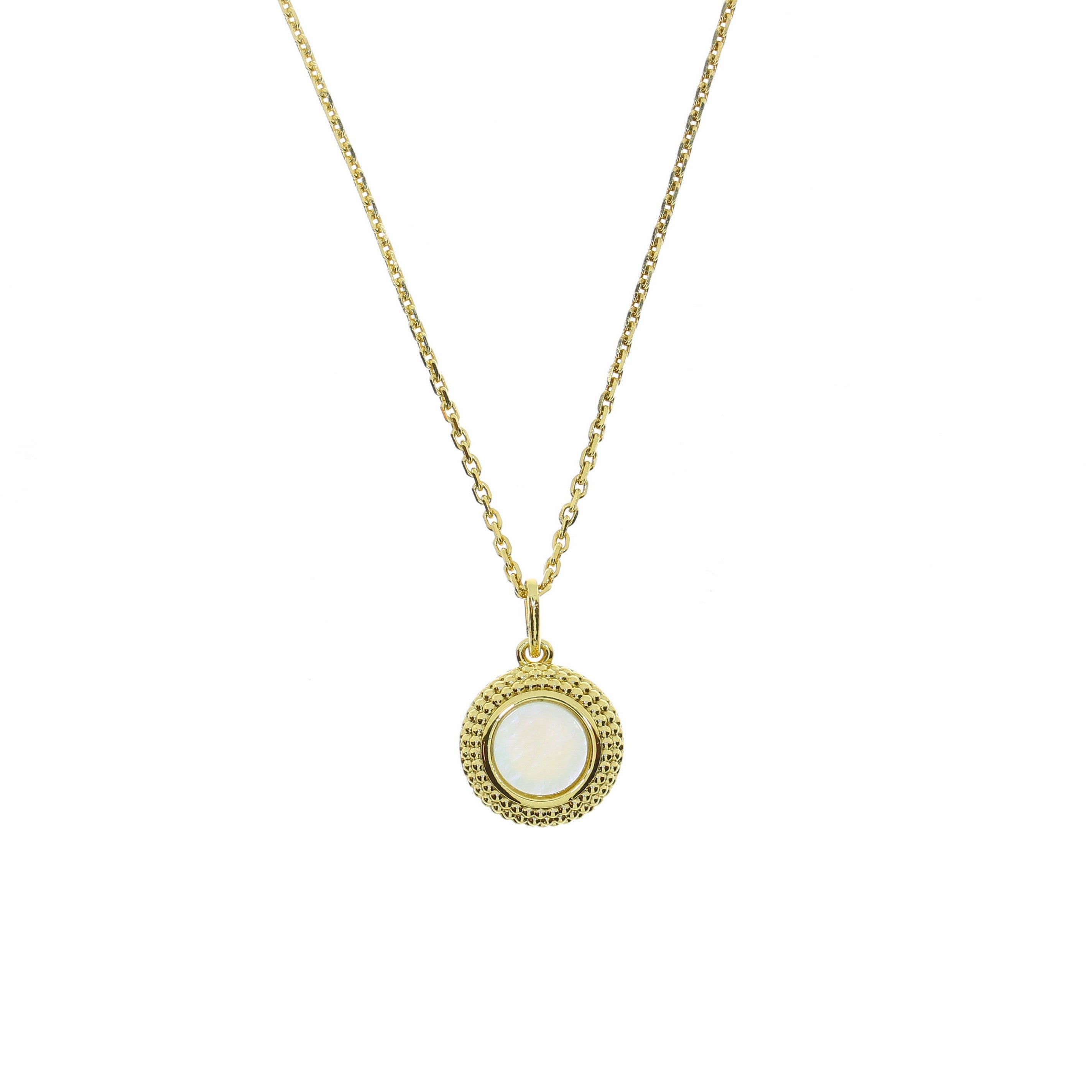 Forgyldt Perlemor Halskæde