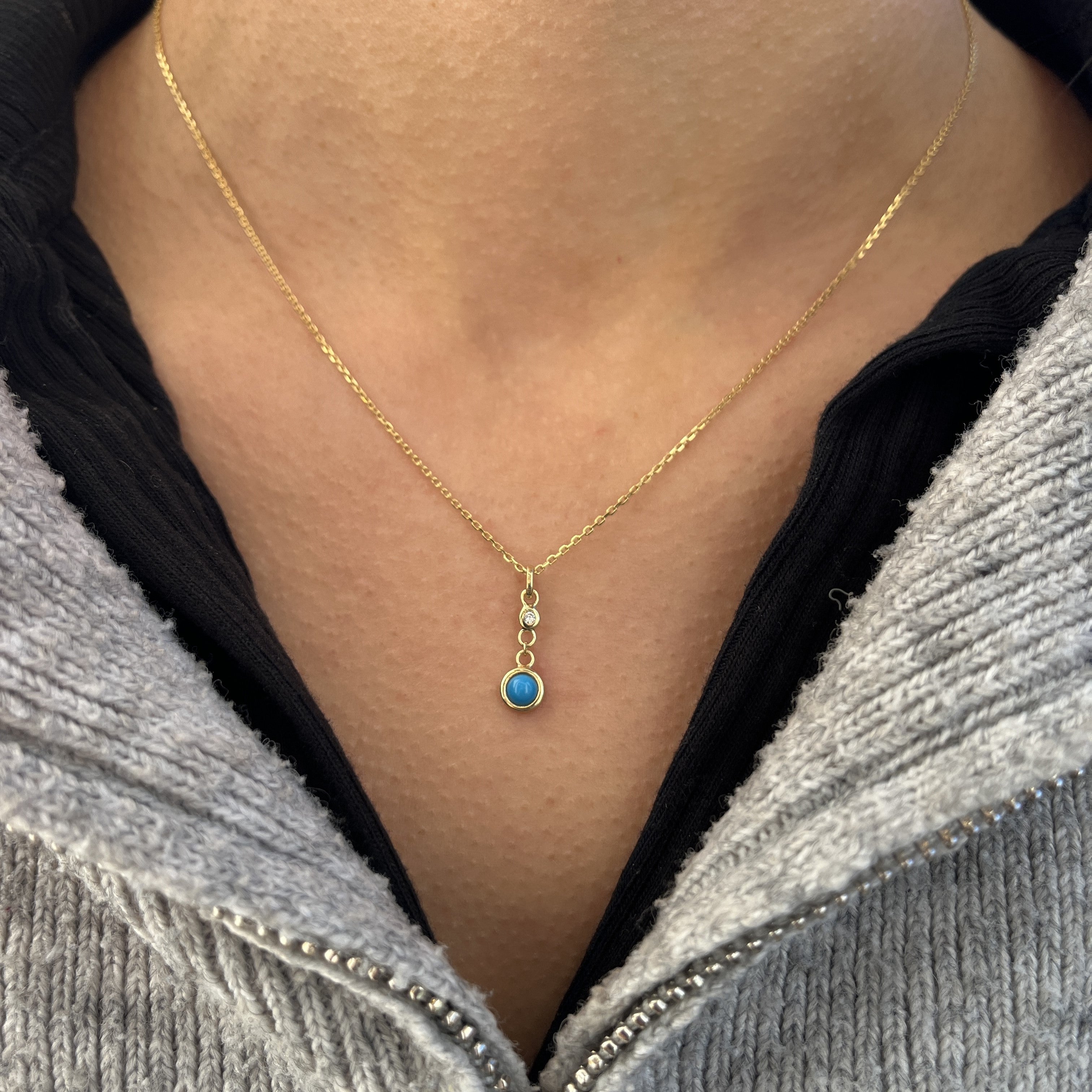 Forgyldt Lapis Halskæde