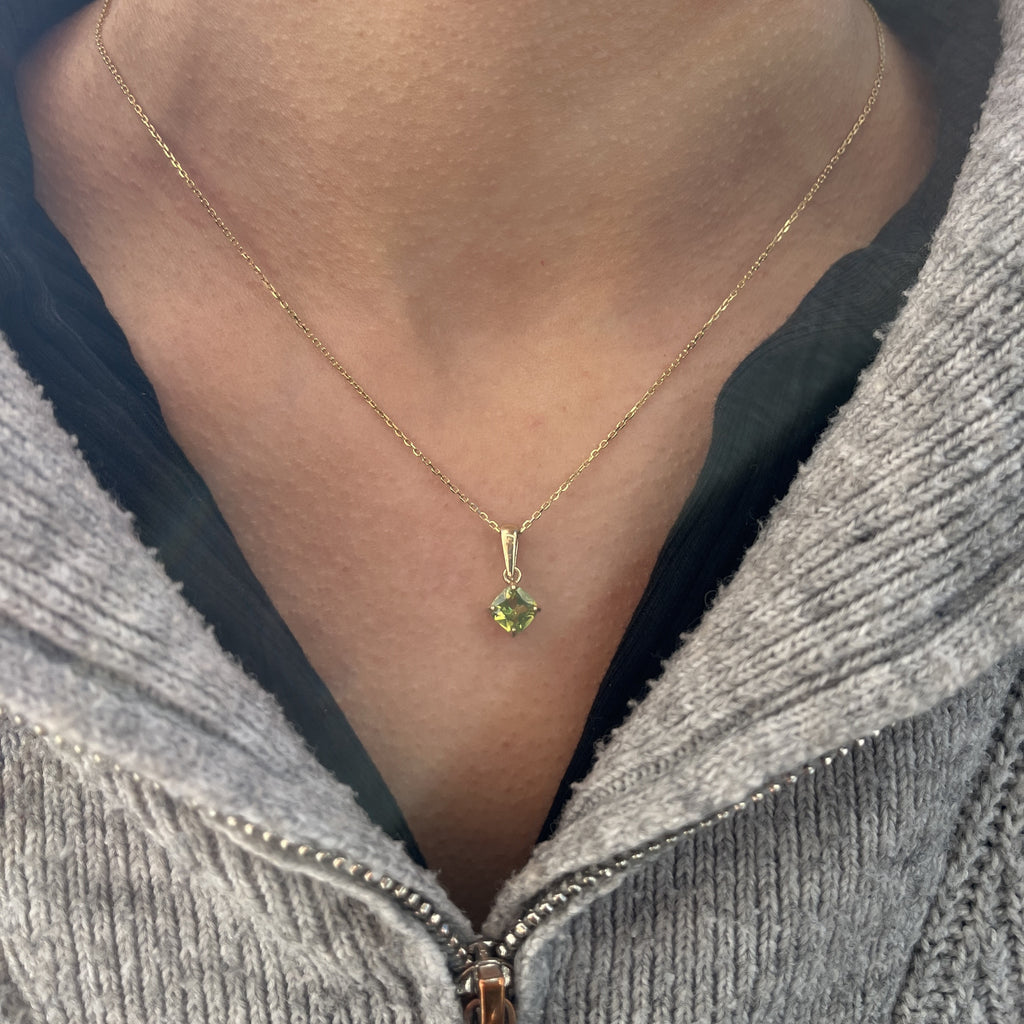 Forgyldt Grøn Magi Mini Halskæde