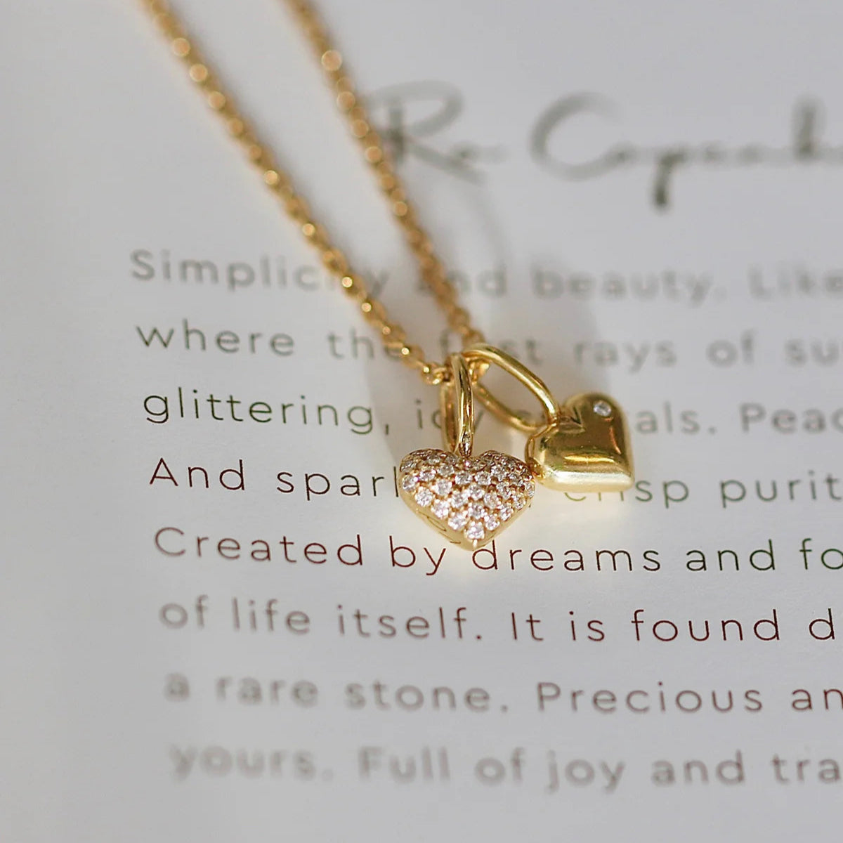 Symbols My Heart Diamant vedhæng - 18kt Rødguld