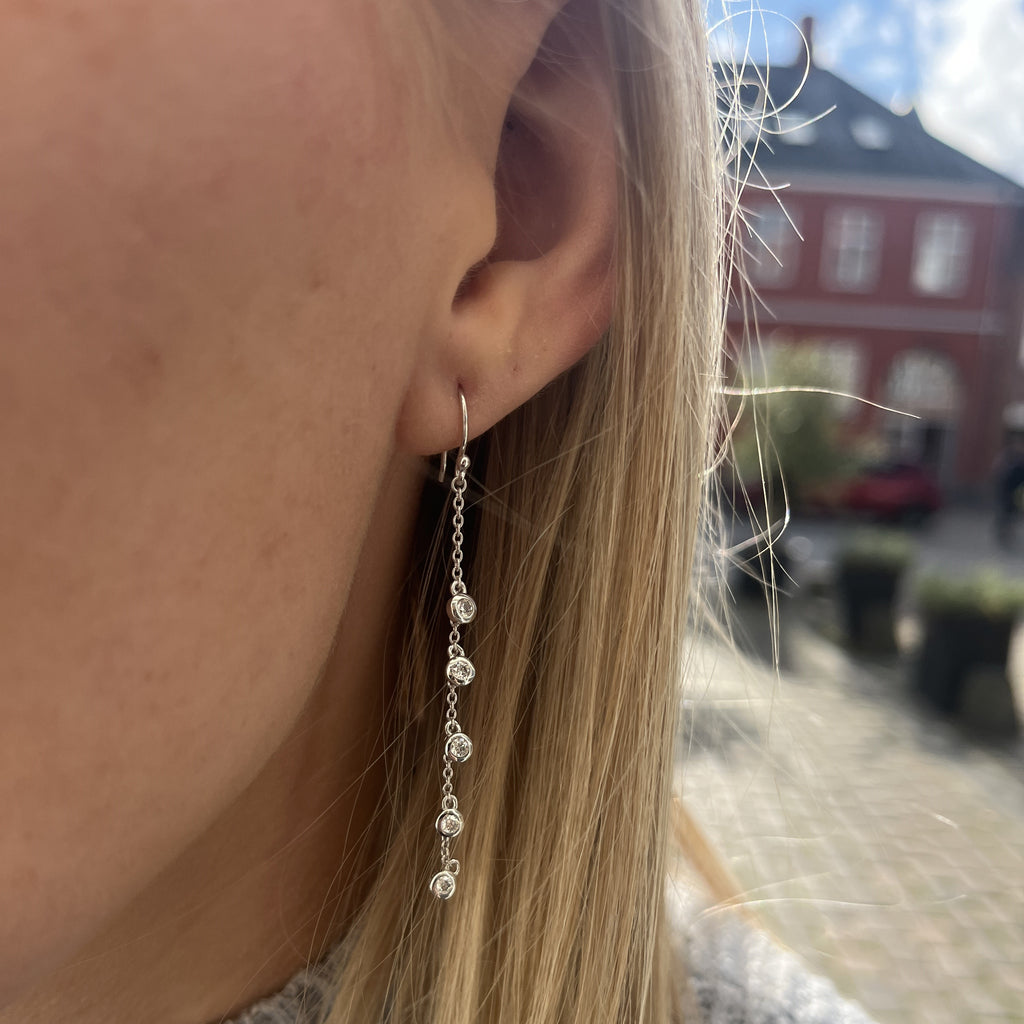 Sølv Kæde Ørehænger