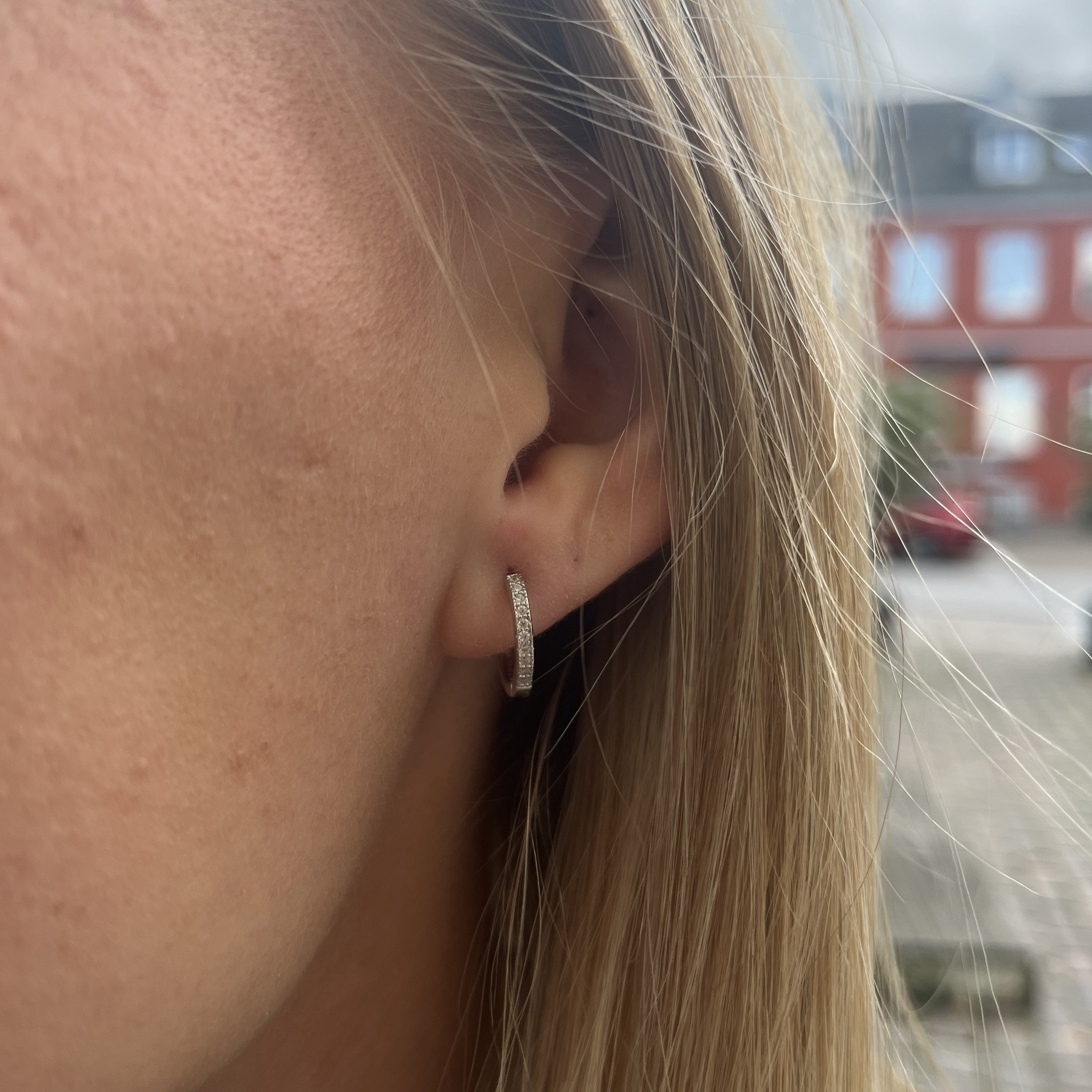 Sølv Hvide Sten Creoler