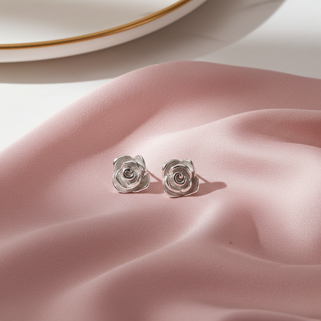 Sølv Rose Ørestikker